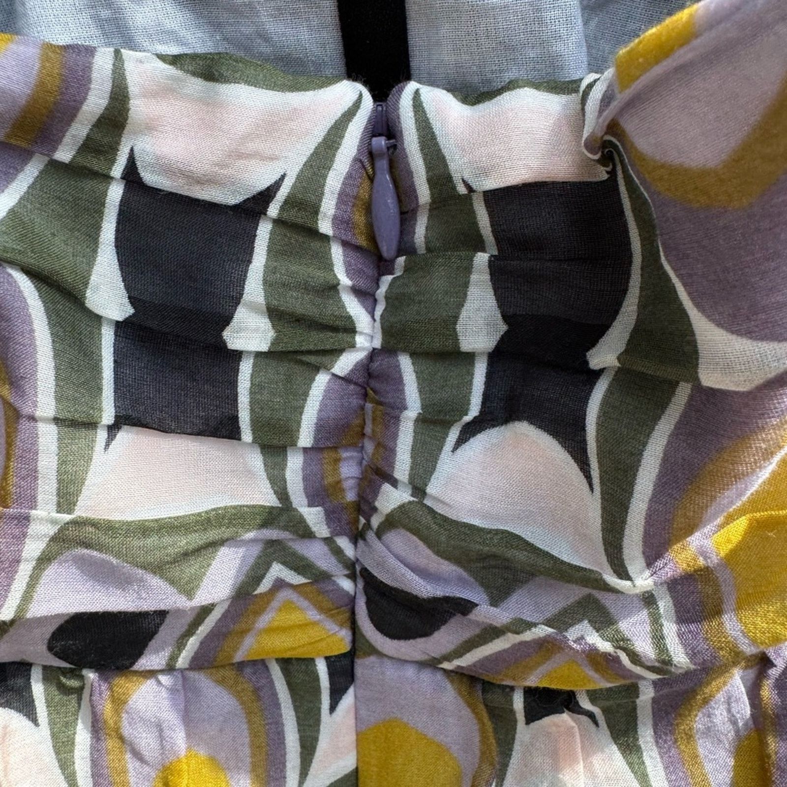 MILLY Milly Of New York Geometric Print Silk Blend Halter Size 8 Size M / US 6-8 / IT 42-44 - 10 Thumbnail