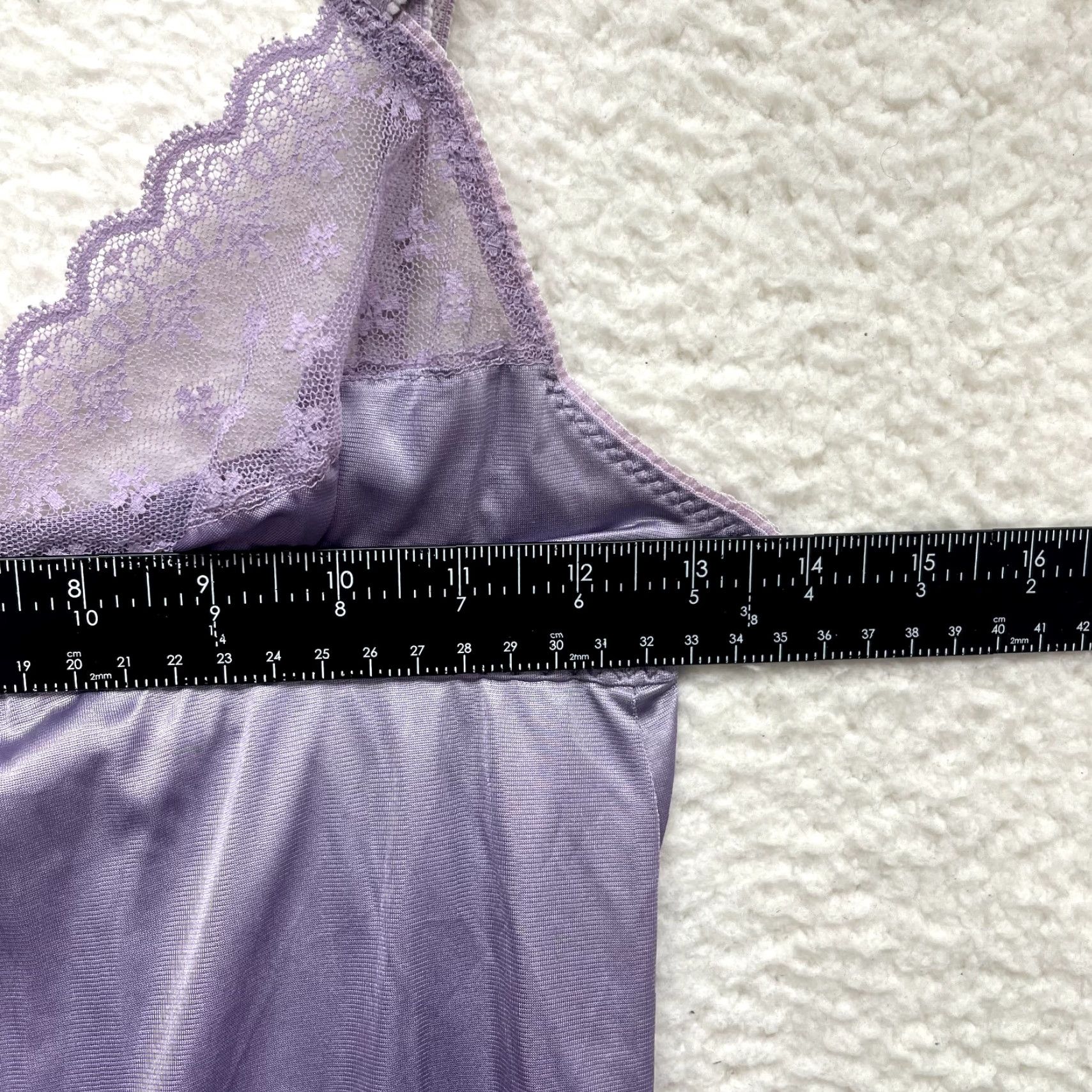 Sears VINTAGE Sears Midi Slip Dress Purple 80s Satin Lace Edwardian Victorian Womens 34 S - Fits S Size S / US 4 / IT 40 - 6 Thumbnail