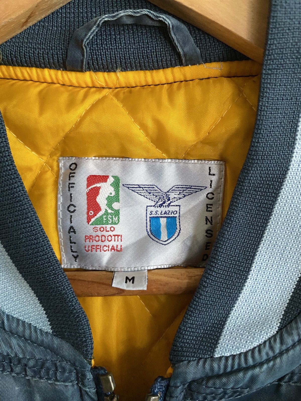 Vintage Vtg Italian Football Club SS Lazio MA-1 Bomber Jacket 1990s Size US M / EU 48-50 / 2 - 9 Thumbnail