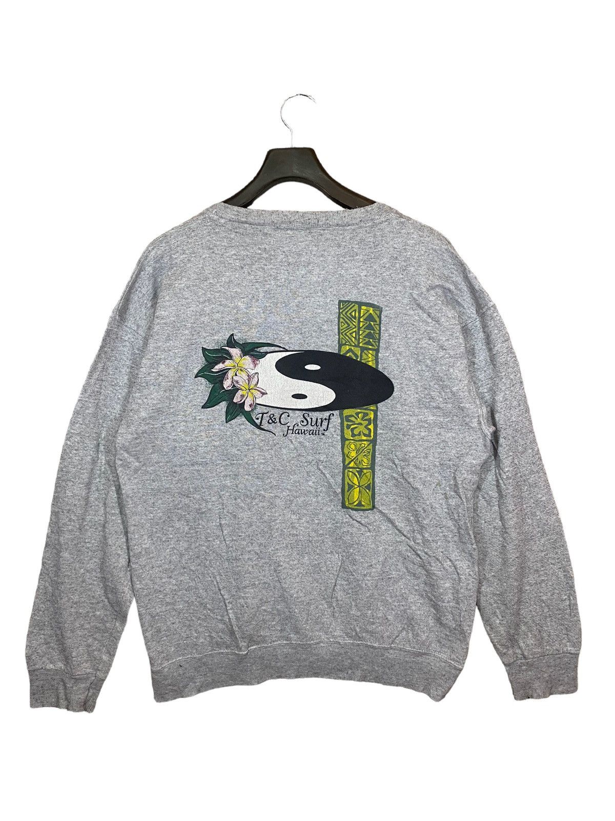 Vintage Vintage 90s t&c surf sweatshirt crewneck distressed Size US L / EU 52-54 / 3 - 1 Thumbnail