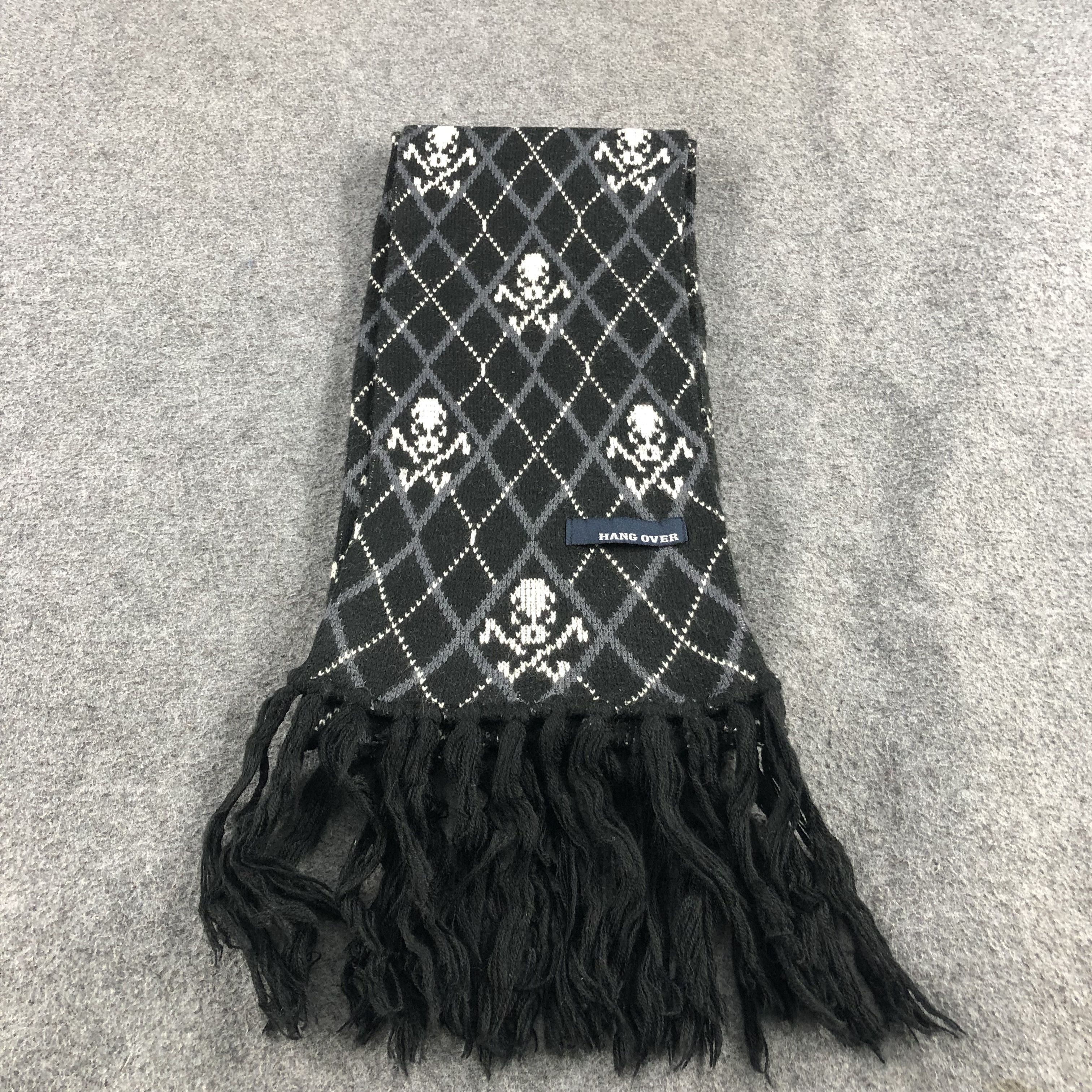 Seditionaries Hang Over Skulls and Bones Wool Scarf Muffler V865 Size ONE SIZE - 1 Thumbnail