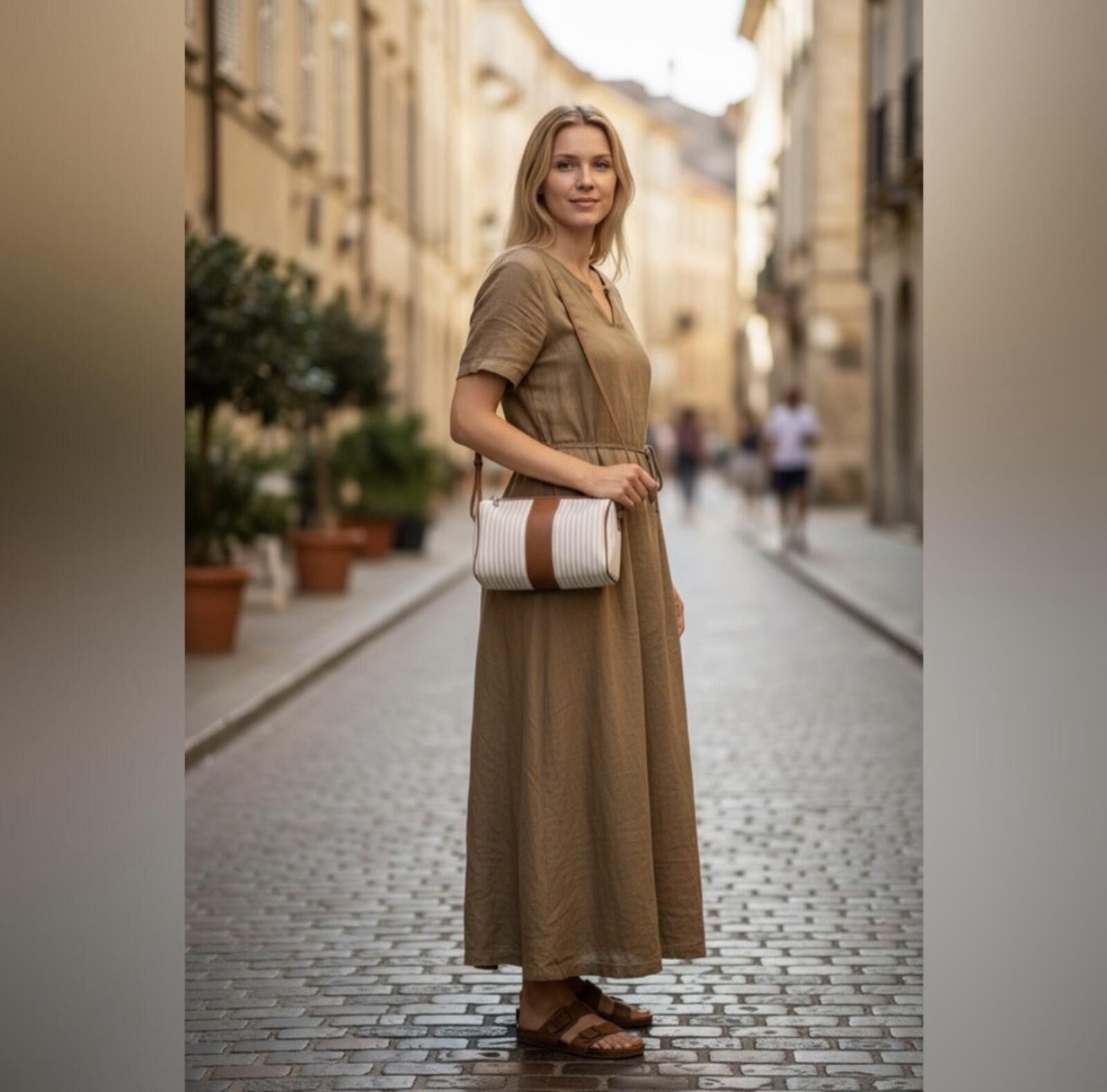Other ( Moda Italia) Elegant White and Tan Women's Bag Size ONE SIZE - 3 Thumbnail