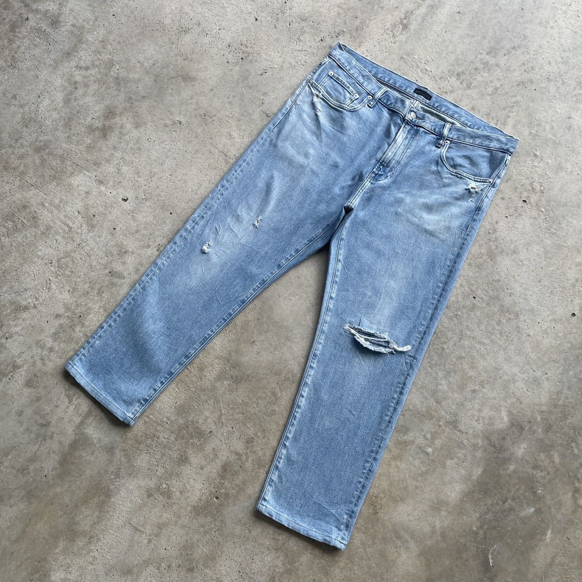 Japanese Brand W38💥 Vintage Japanese Distressed Straight Faded Jeans Pants Size US 38 / EU 54 - 2 Thumbnail