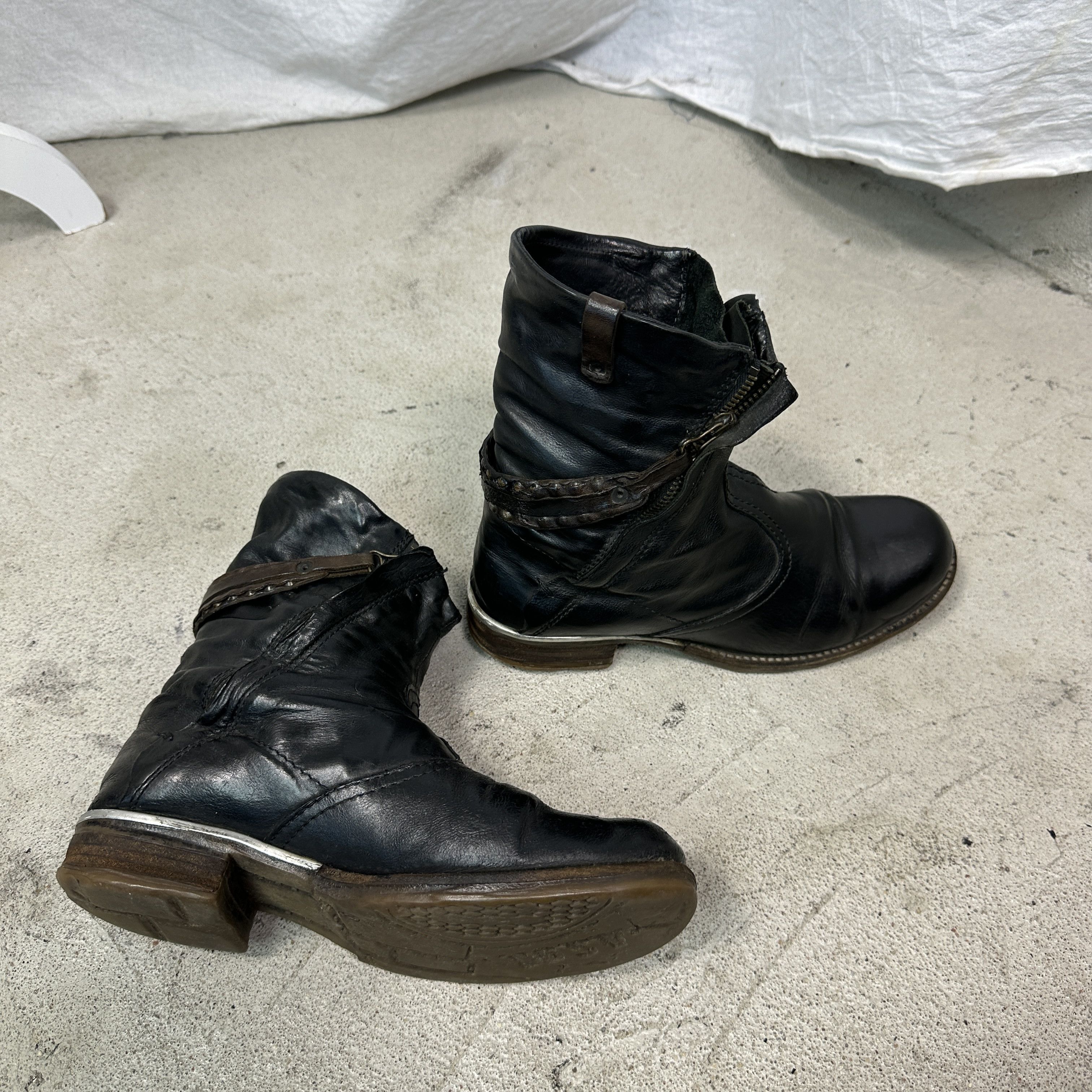 A.S.98 Vintage Avant Garde Leather A.S.98 Airstep Pirate Boots Y2K Size US 9 / IT 39 - 4 Thumbnail