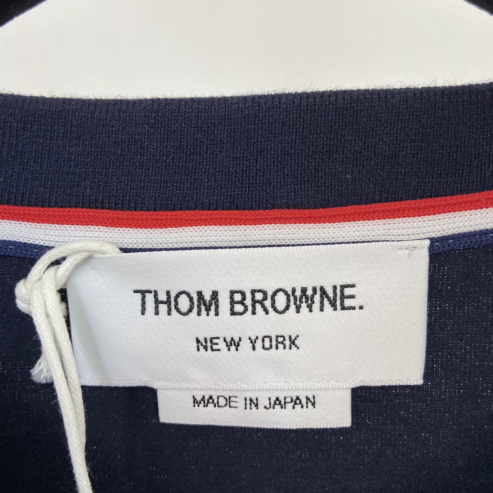 Thom Browne THOM BROWNE 4-stripe cotton long-sleeve tee 2 Size US M / EU 48-50 / 2 - 7 Thumbnail
