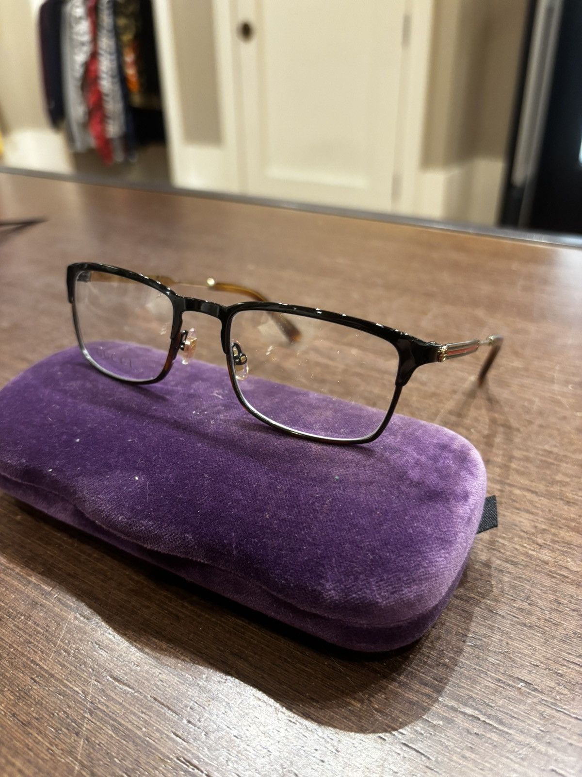Gucci Gucci Square Frame Glasses Size ONE SIZE - 3 Thumbnail