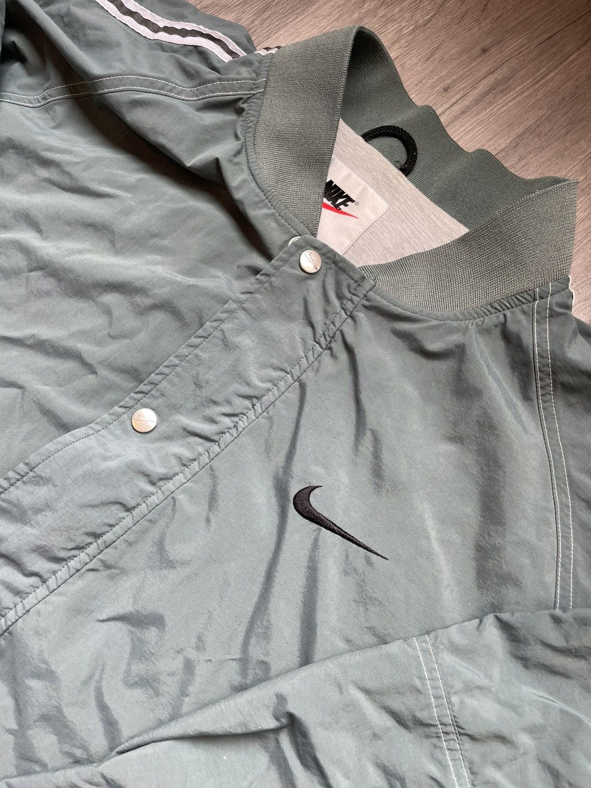 Nike × Vintage Vintage 90’s Nike “Button up” Light Jacket (Sz.XL) Size US XL / EU 56 / 4 - 2 Thumbnail