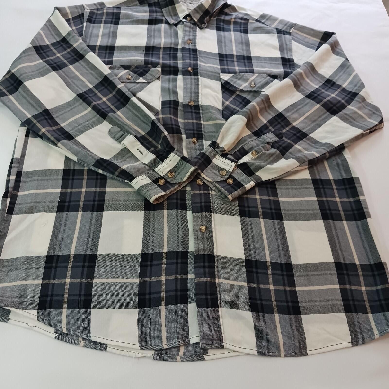 Other Northwest Blue Shirt Men LT Green/White Plaid Vintage Flanne Size US L / EU 52-54 / 3 - 12 Thumbnail