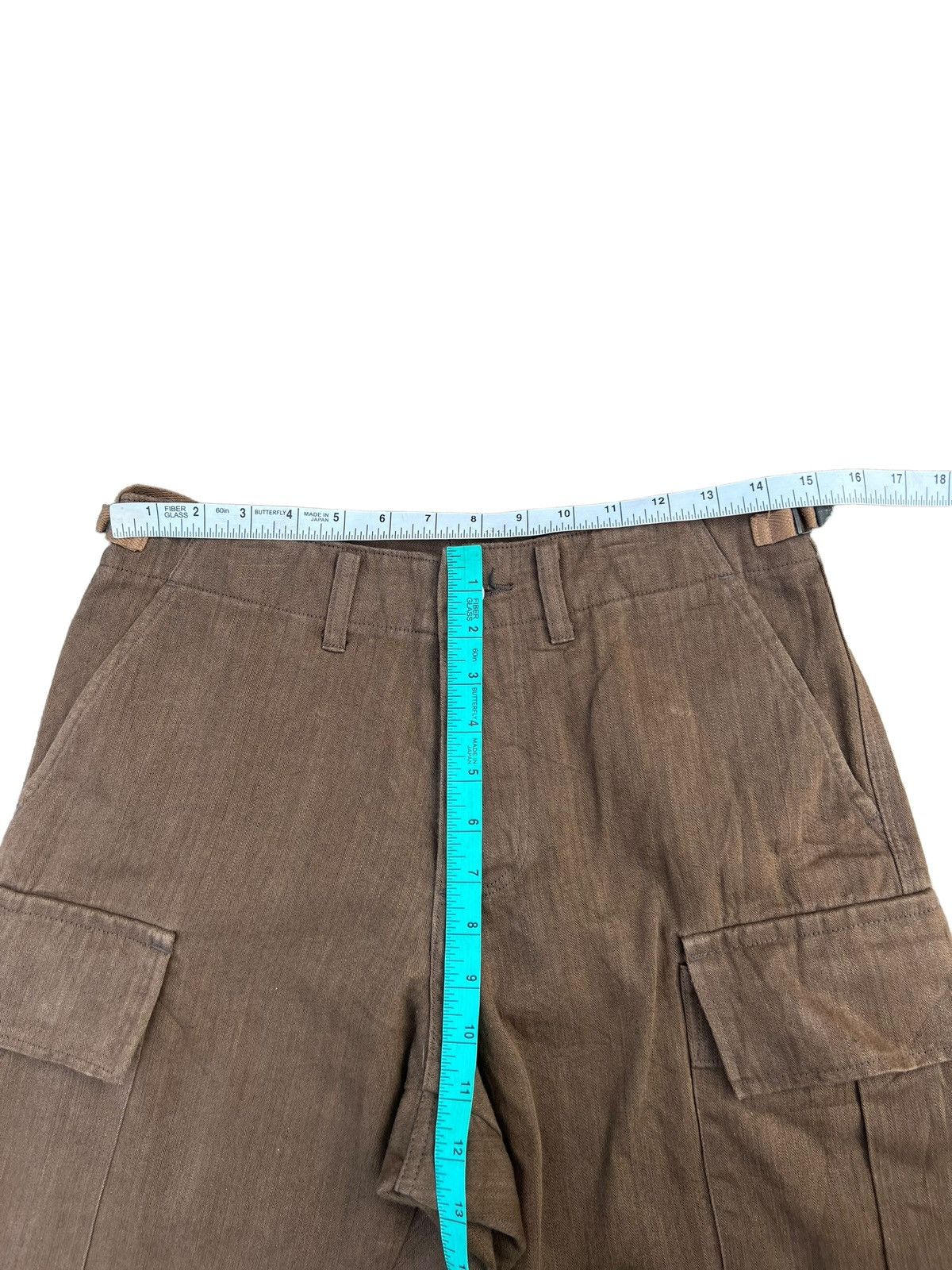 Ermenegildo Zegna EZ by ZEGNA Made in Japan Herringbone Twill Cargo Trouser Size US 29 - 3 Thumbnail