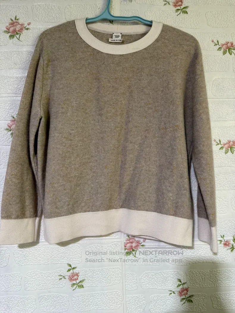 Hermes Hermes Cashmere Sweater with White Patchwork Design Size XXS / US 00 / IT 34 - 1 Thumbnail