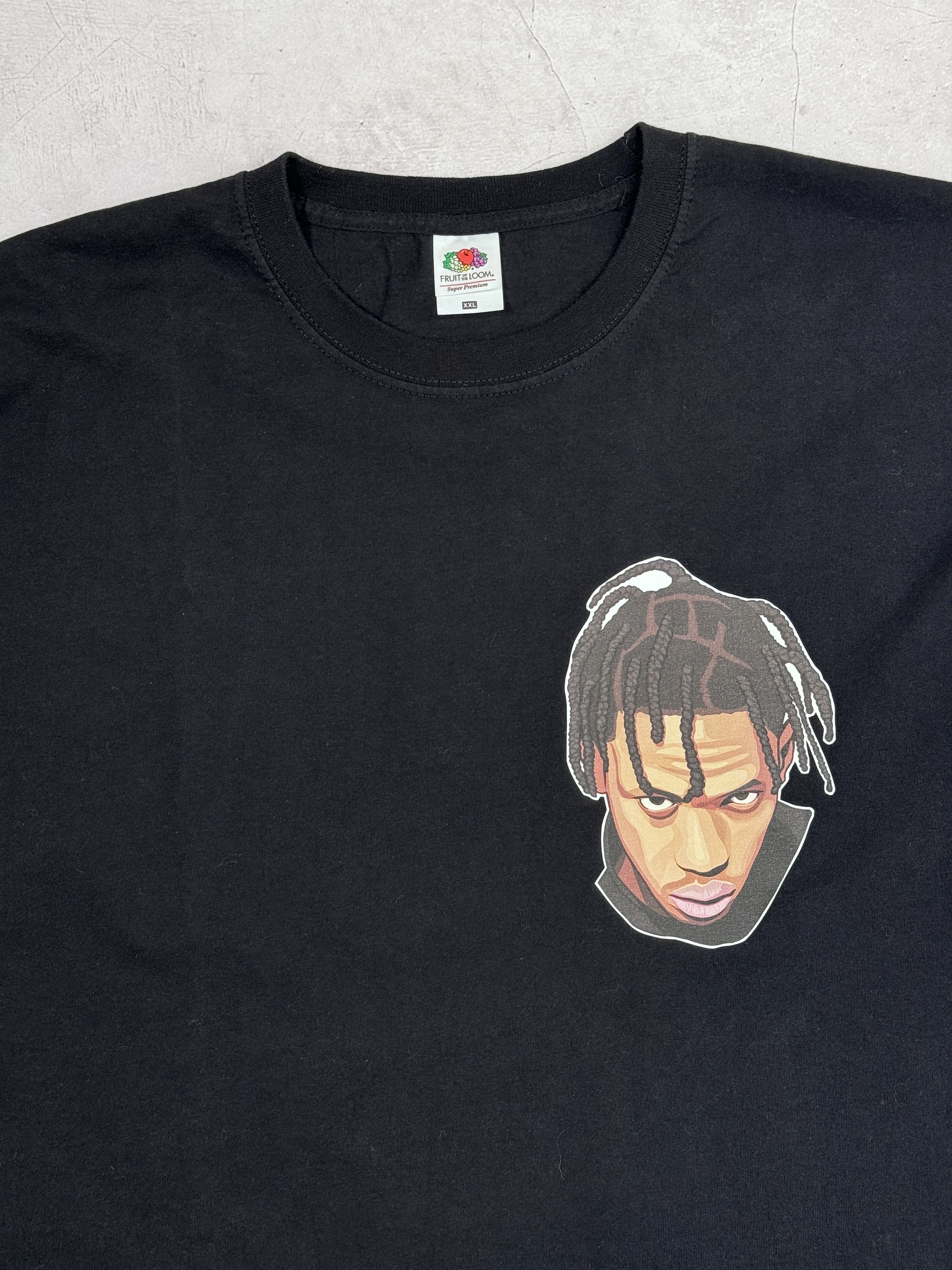 Band Tees × Fruit Of The Loom Travis Scott LA FLAME Tour T-Shirt LS by Fruit Of The Loom Size US XL / EU 56 / 4 - 5 Thumbnail