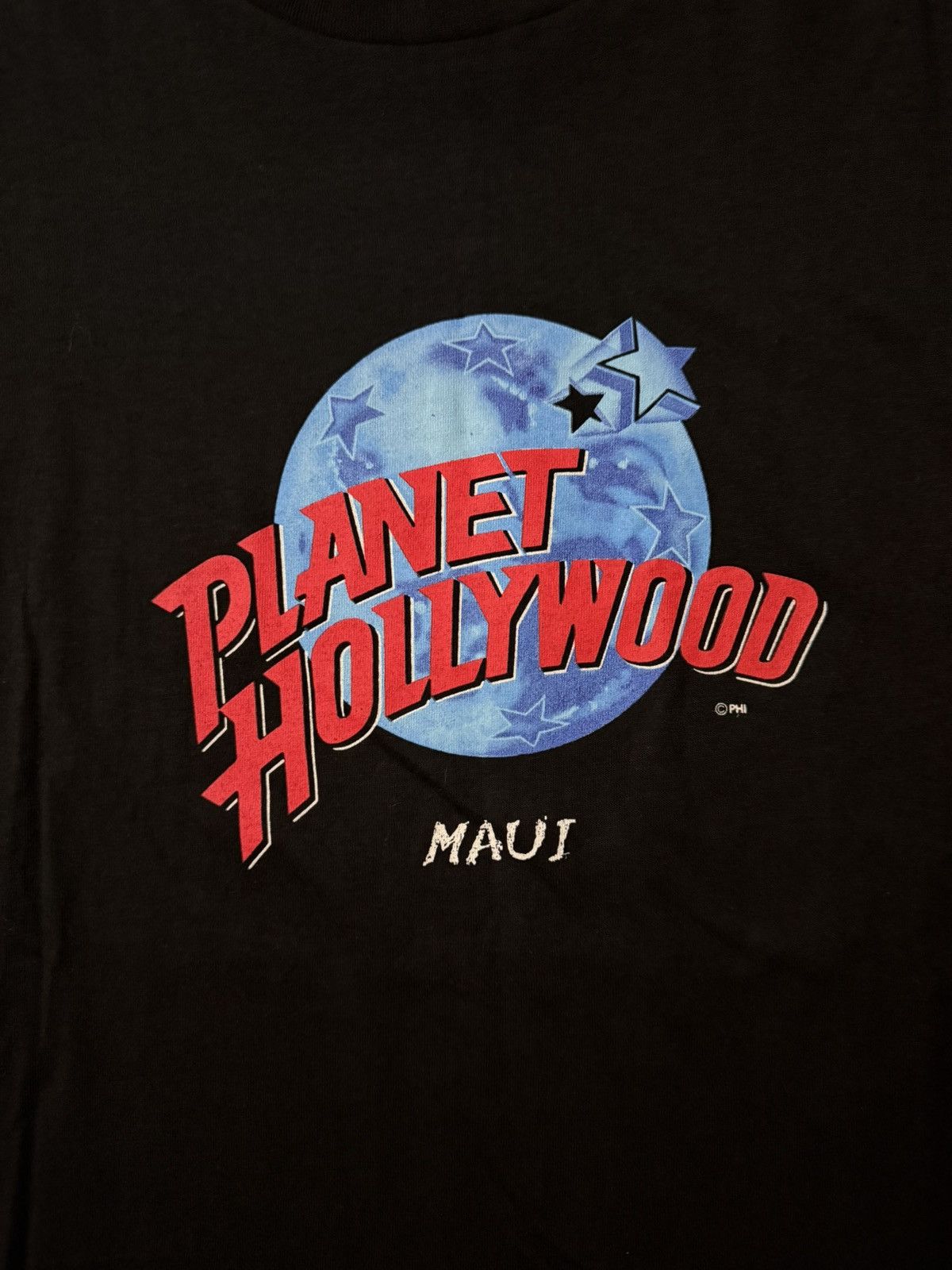 Planet Hollywood Vintage 90s Planet Hollywood Maui Hawaii Black T Shirt Size US L / EU 52-54 / 3 - 2 Thumbnail
