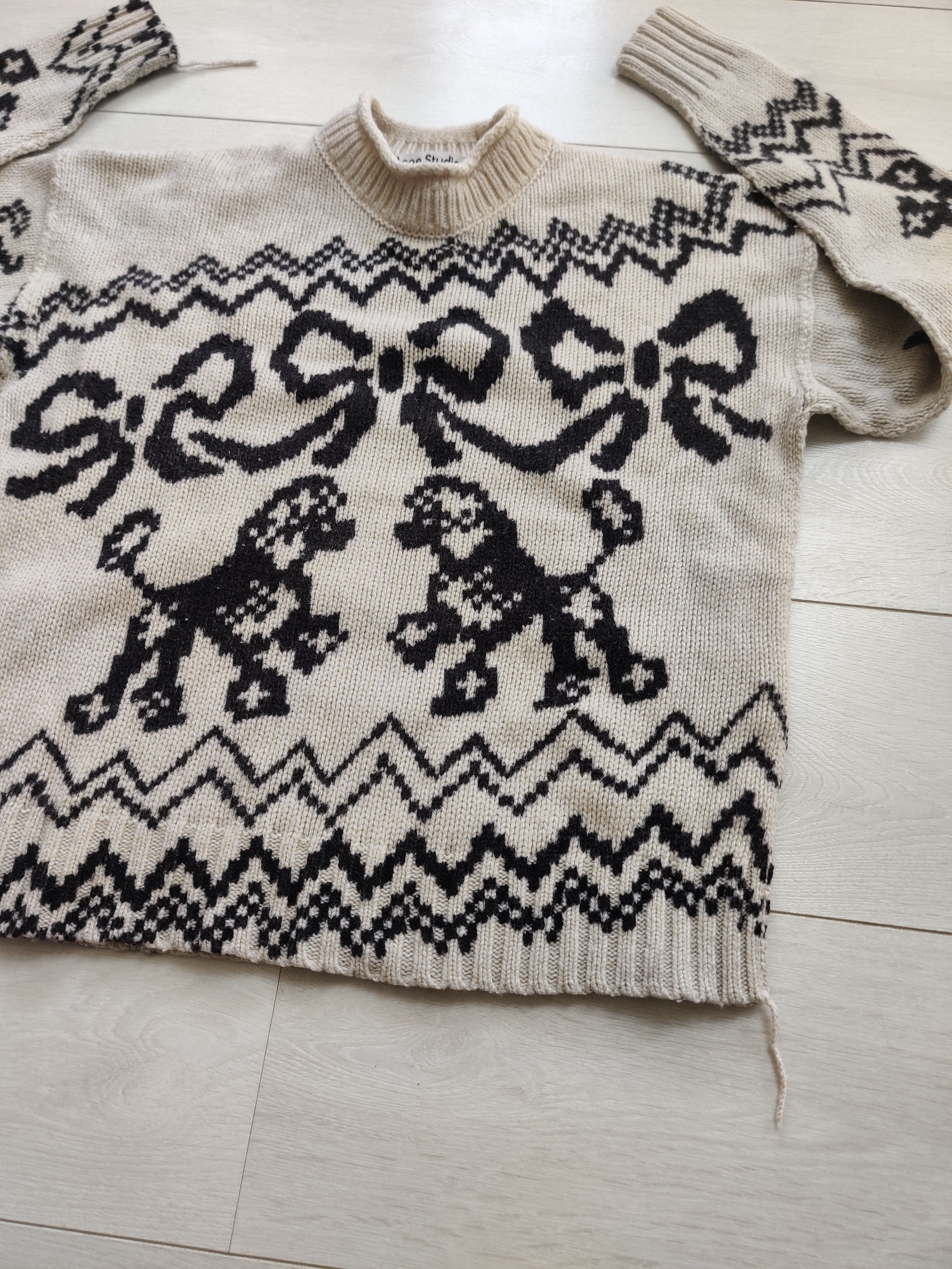Acne Studios Acne Studios Poodle dogs knit sweater Size XS / US 0-2 / IT 36-38 - 6 Thumbnail