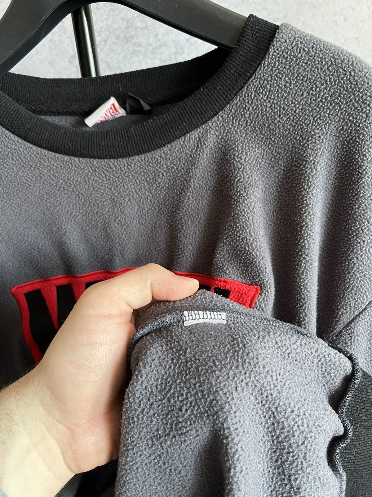 Marvel Comics Crazy Marvel Comics Fleece Sweater Y2K Big Logo Sweatshirt Size US M / EU 48-50 / 2 - 12 Thumbnail