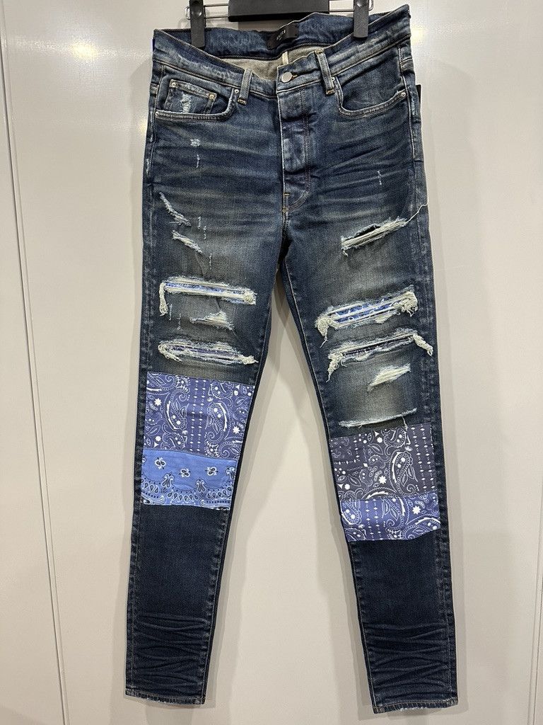 Amiri bandana art patch jeans Size US 34 / EU 50 - 6 Thumbnail