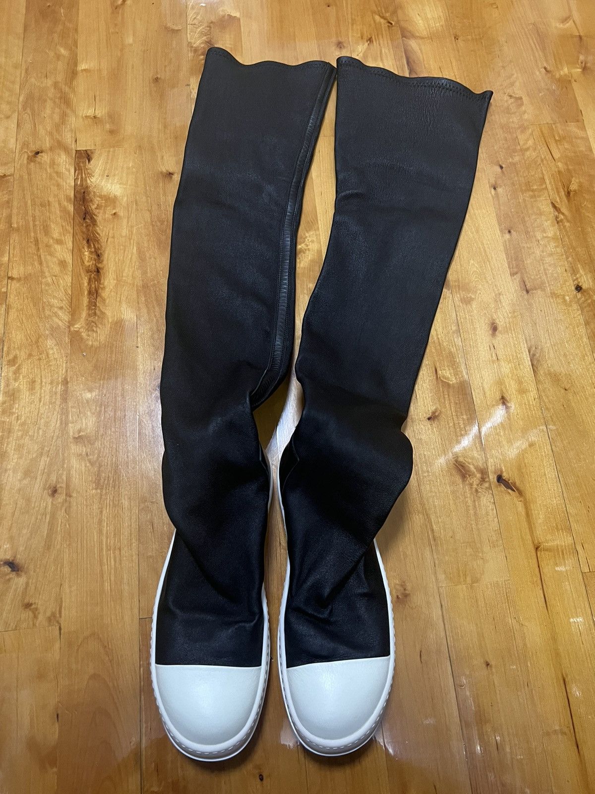 Rick Owens Rick owens mainline leather thigh high stocking sz36 Size US 6 / IT 36 - 1 Thumbnail
