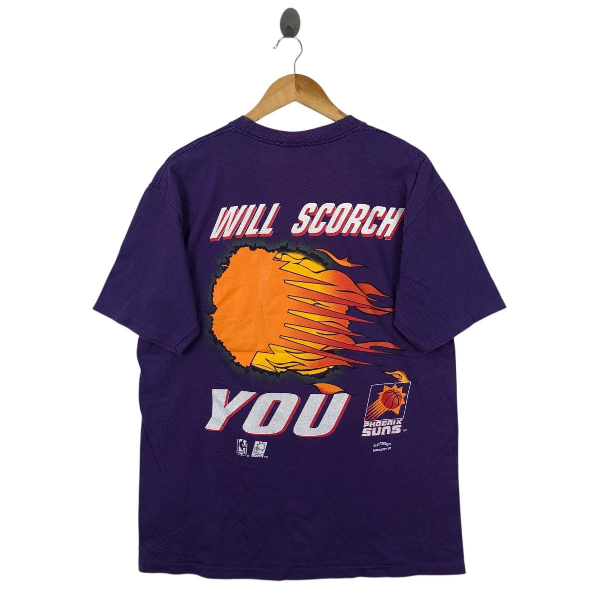 Vintage Vintage 90s PHOENIX SUNS “Will Scorch You” Tee Shirt Nutmeg Size US L / EU 52-54 / 3 - 5 Thumbnail