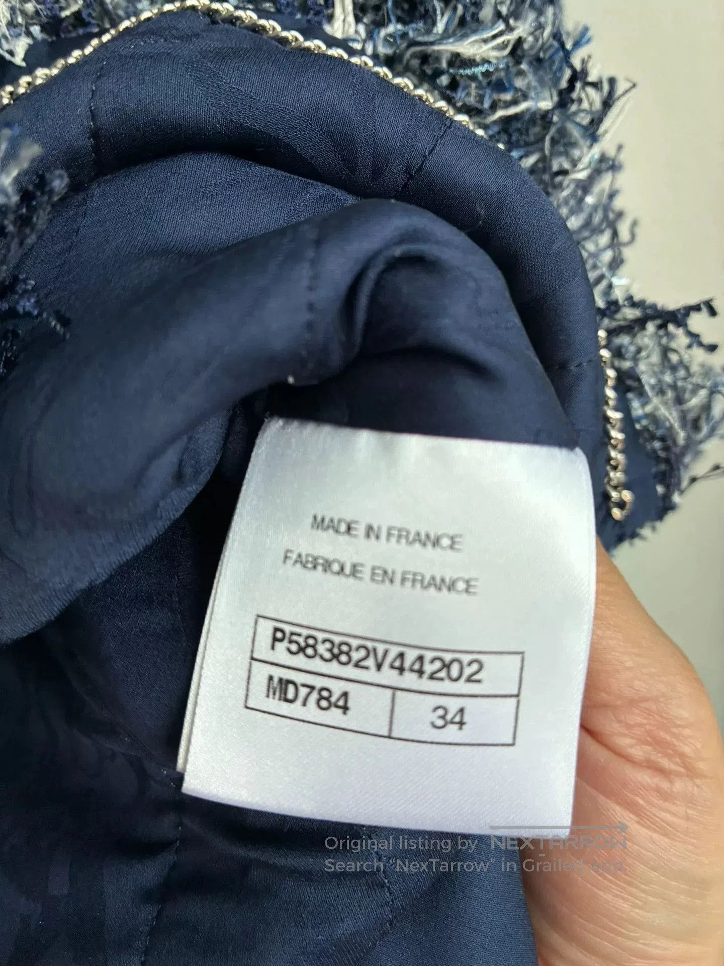 Chanel Chanel Blue Plaid Tweed Jacket. Size XXS / US 00 / IT 34 - 6 Thumbnail