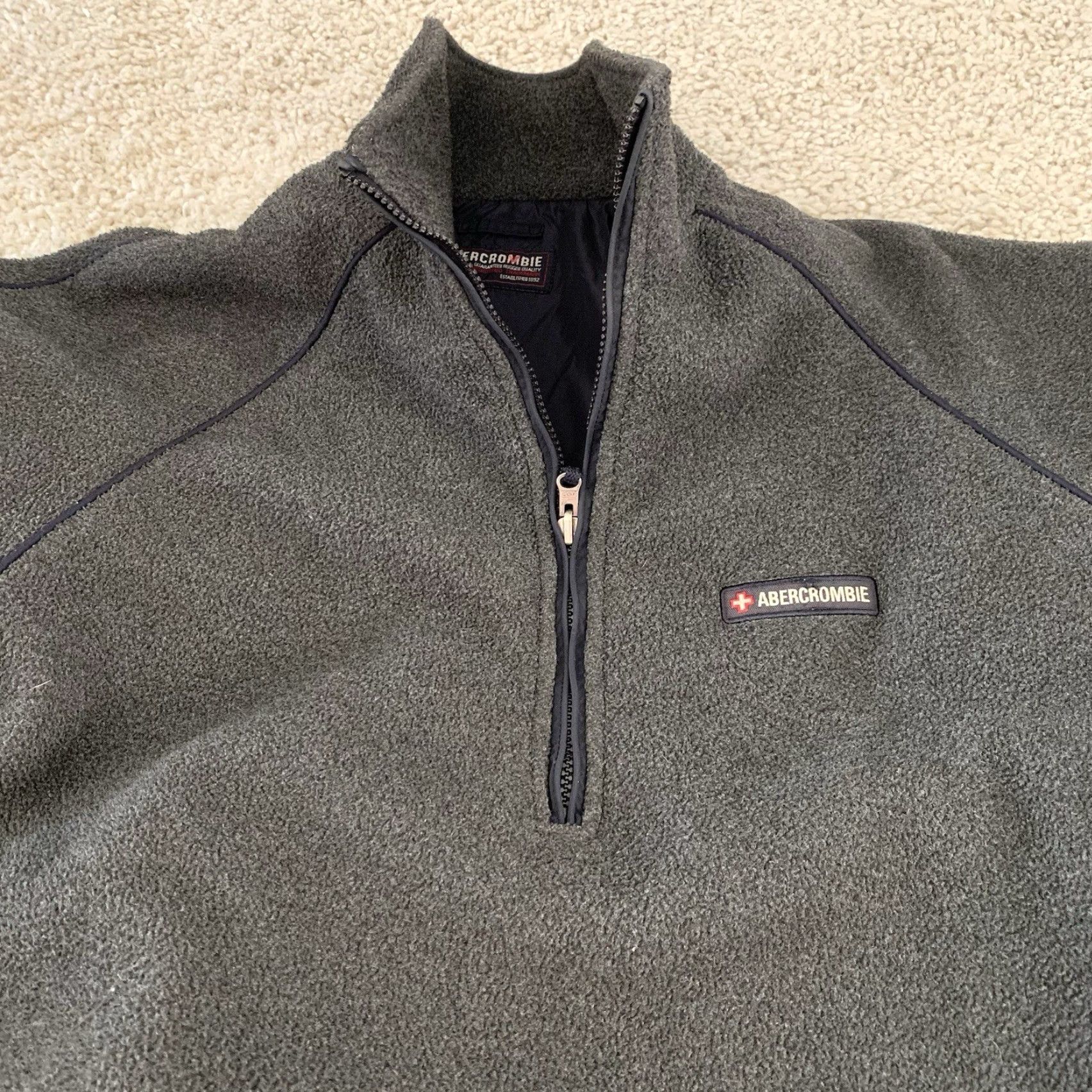 Abercrombie & Fitch VINTAGE Abercrombie & Fitch Jacket Mens L Blue 90s Outdoor Hooded Insulated Softshell Reversible Pullover Wind-Resistant 1/2 Zip Logo Size US L / EU 52-54 / 3 - 7 Thumbnail