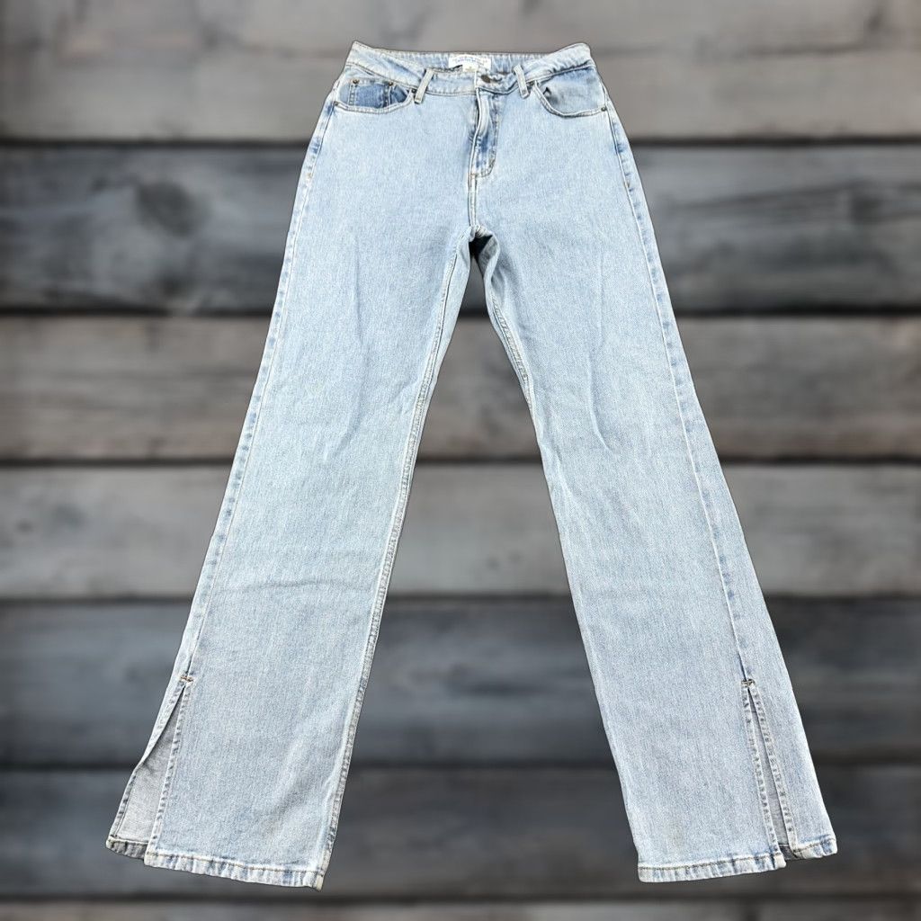 Guess GUESS Jeans Womens 28 Blue Flare J Balvin SS 22 Light Wash Stretch Denim 5-Pocket Inseam 33 Solid Button Zip Women Regular Vintage No Size 28" / US 6 / IT 42 - 1 Thumbnail