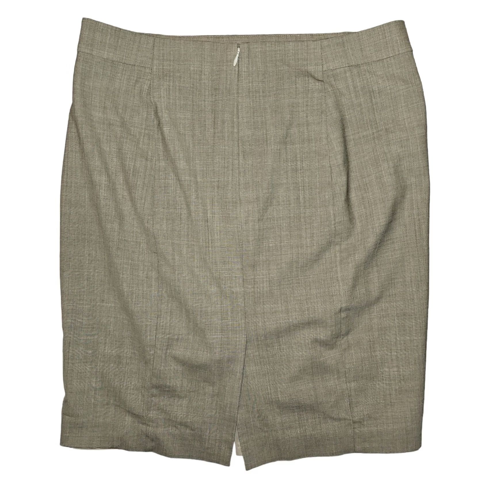 Ann Taylor VINTAGE? Anne Taylor Pencil Skirt Women's 12 Lt Gray Virgin Wool Lycra Lined Workwear Size 34" / US 12 / IT 48 - 5 Thumbnail