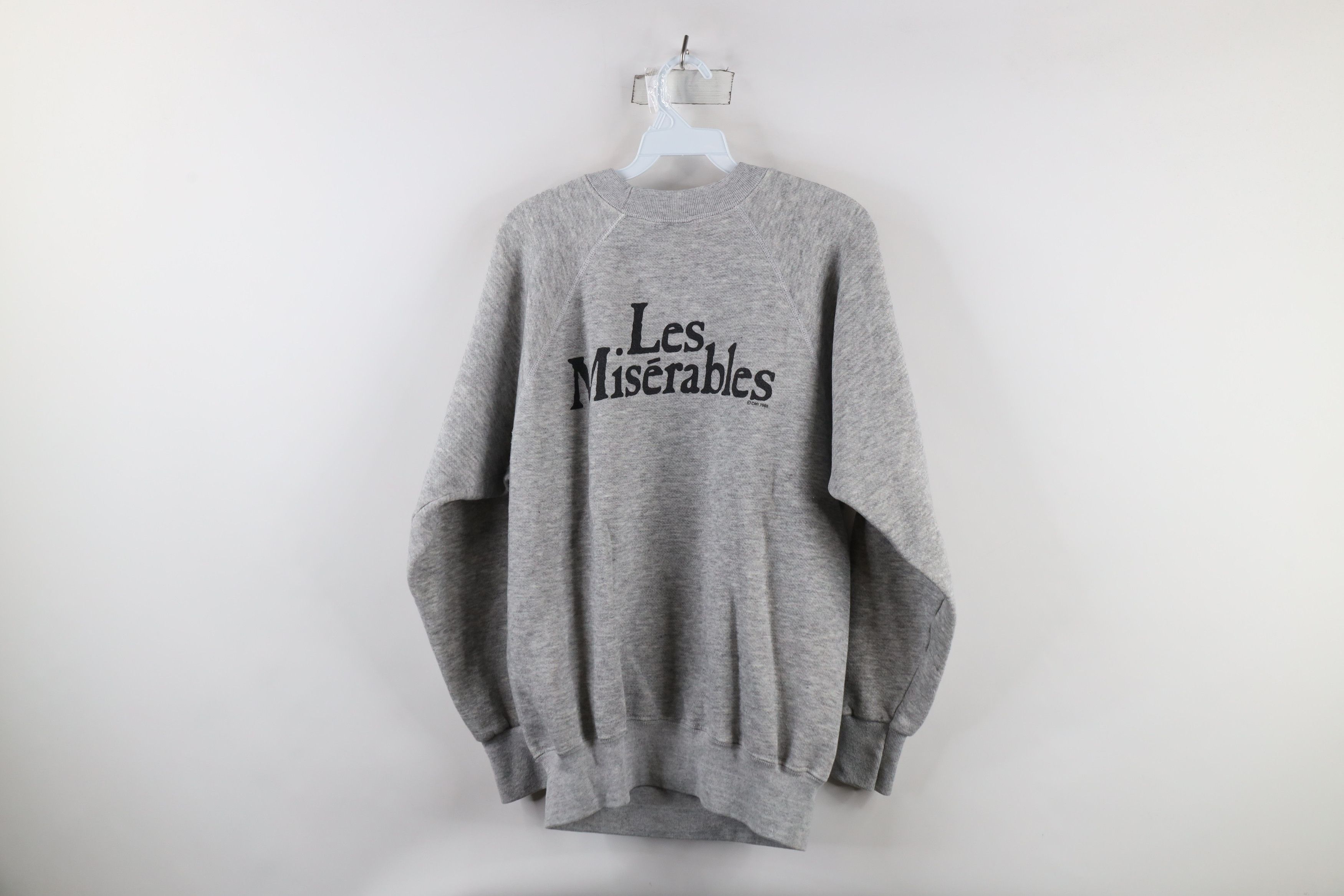 Vintage Vintage 80s Les Miserables Play Crewneck Sweatshirt Gray USA Size US L / EU 52-54 / 3 - 10 Thumbnail