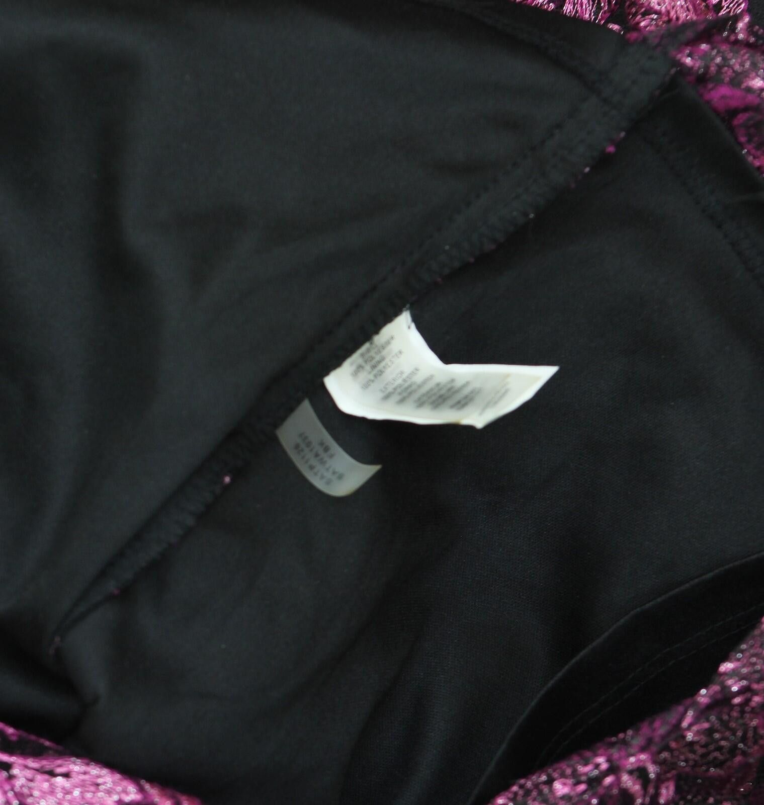 Signal Sport Nwt Siena Sleeve Dress Satp1126 Fuchsia Pink / Black 12 Size XL / US 12-14 / IT 48-50 - 6 Thumbnail