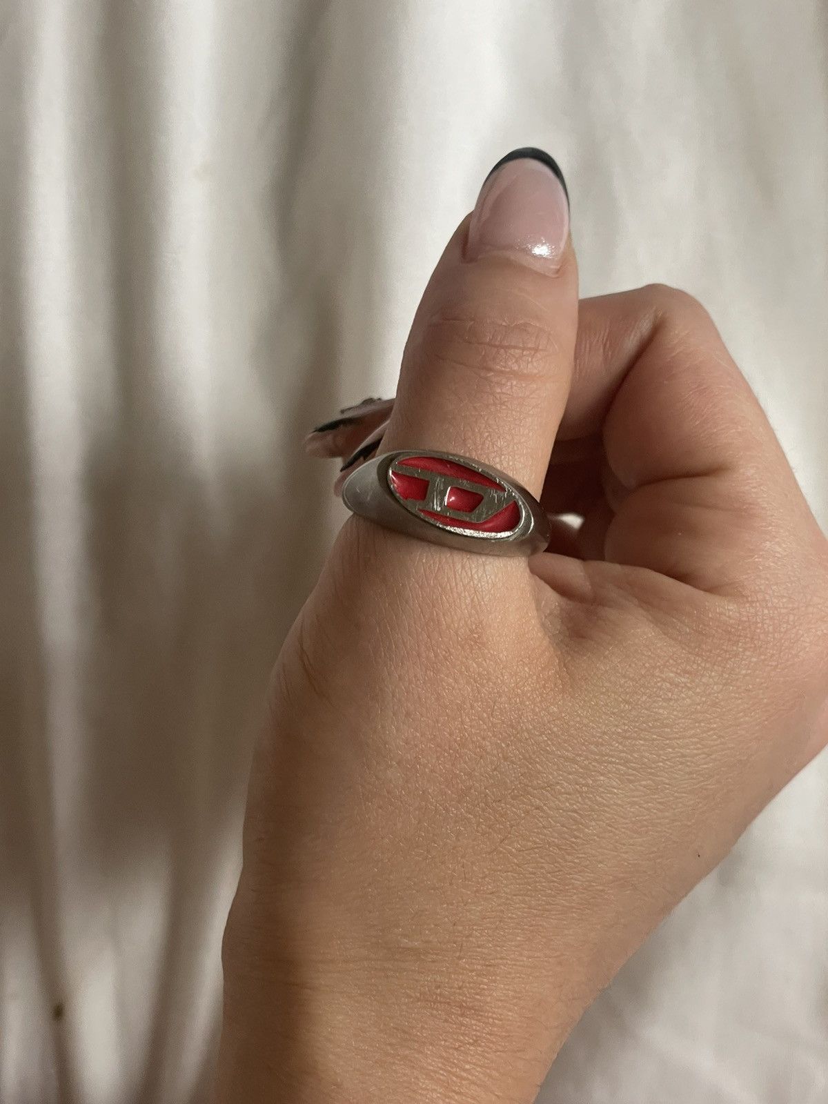 Diesel Diesel Enamel Ring Dx1444 Size 44 - 2 Thumbnail