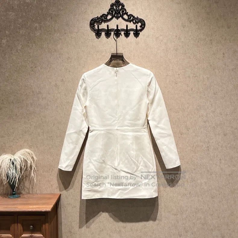 Valentino Valentino Off-white floral beaded stamens dress Size M / US 6-8 / IT 42-44 - 2 Thumbnail