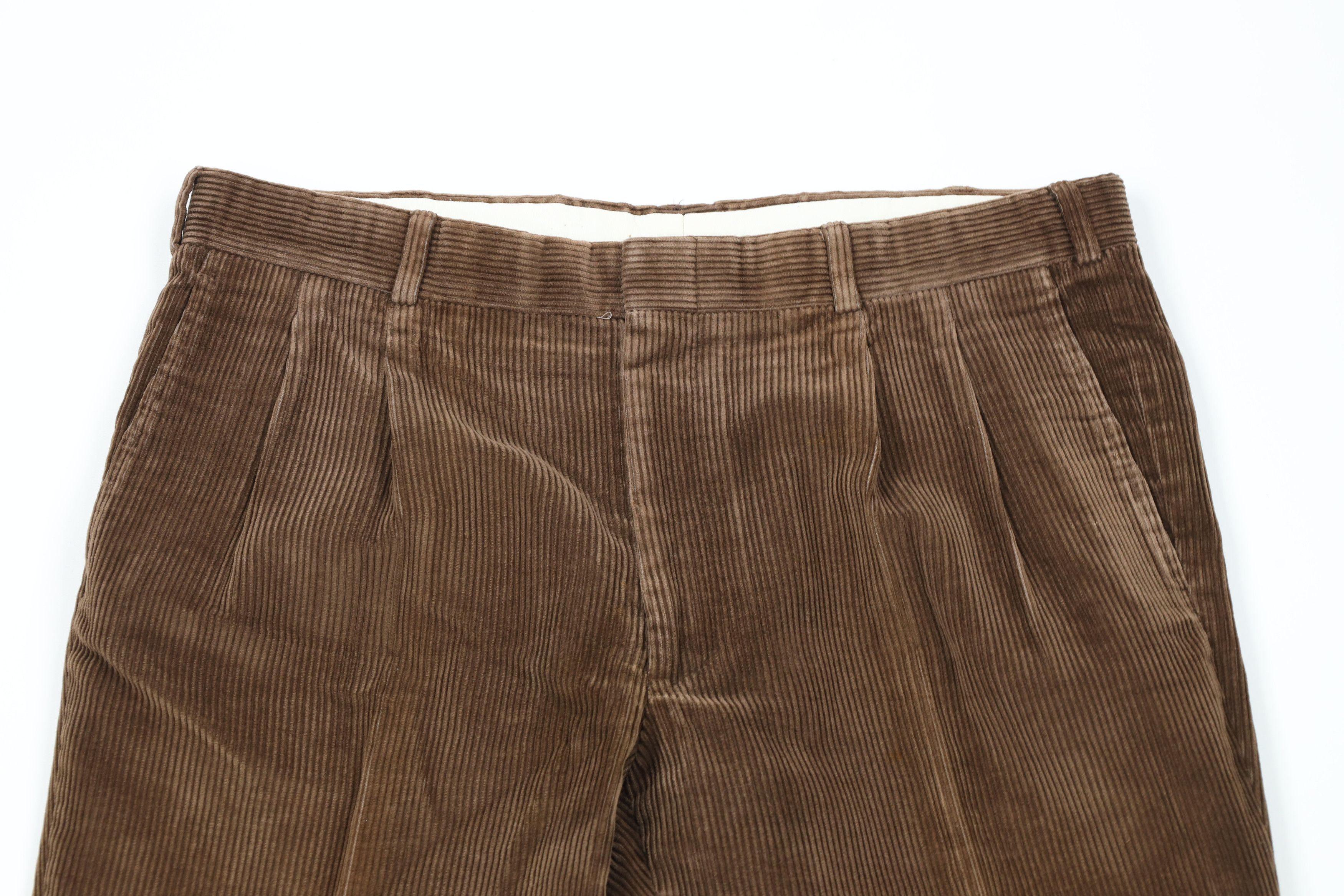 Lands' End × Vintage Vintage 90s Lands End Cuffed Wide Leg Corduroy Pants USA Size US 36 / EU 52 - 2 Thumbnail