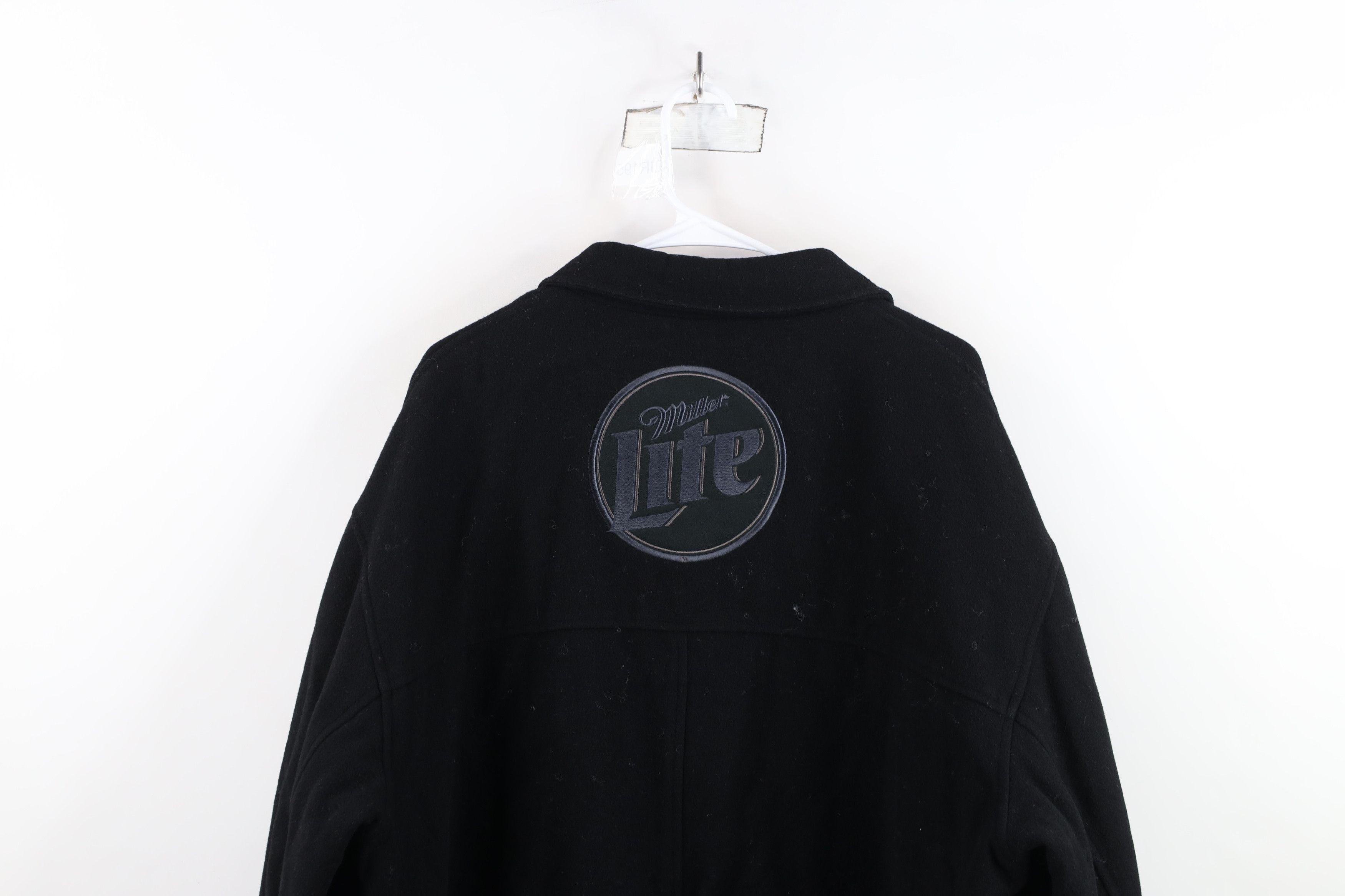 Vintage Vintage 90s Wings Hockey Miller Lite Beer Wool Jacket USA Size US XL / EU 56 / 4 - 15 Thumbnail