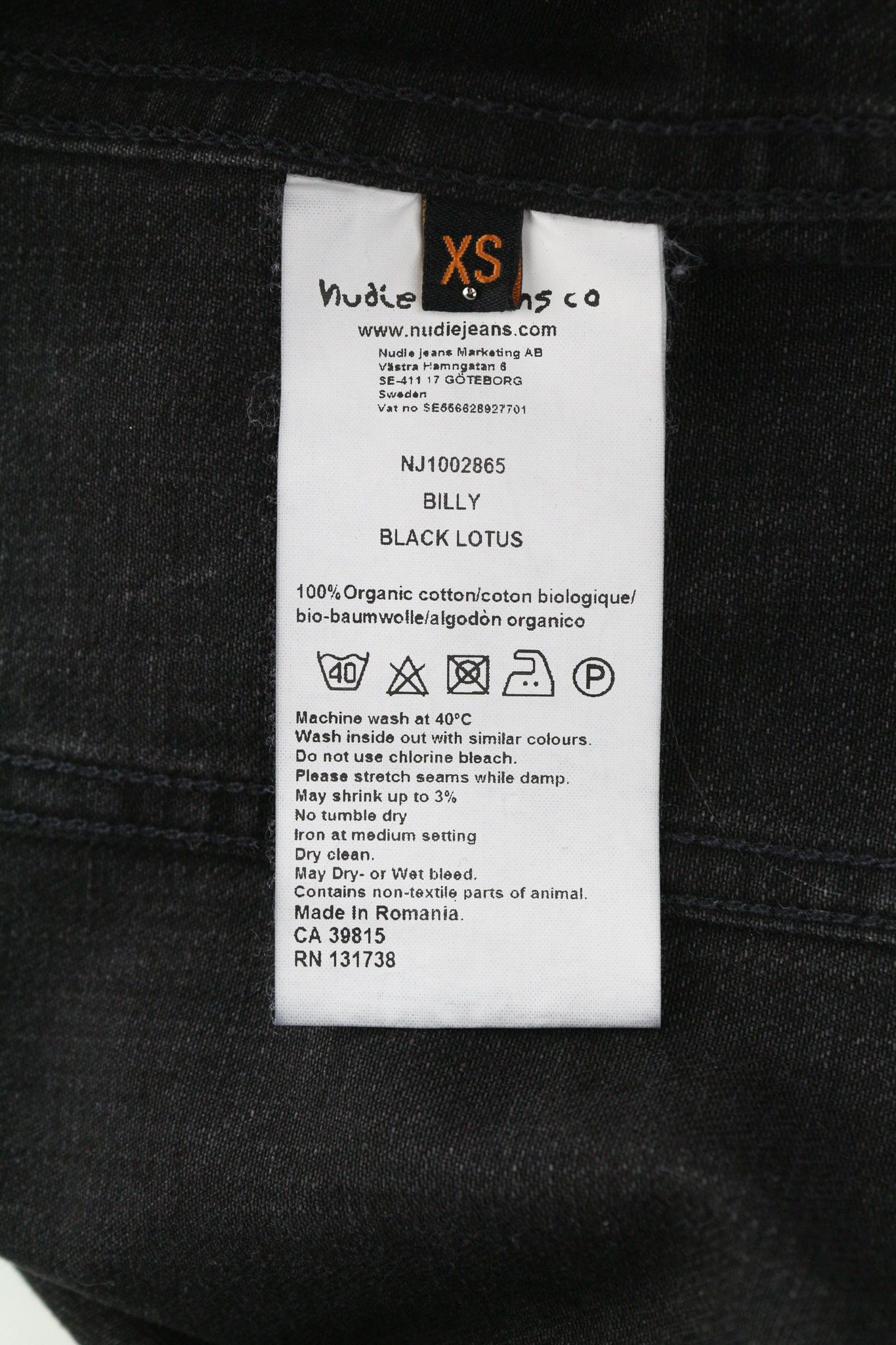 Nudie Jeans BILLY XS Black Lotus Organic Polo Washed Jacket 81965 Size US XS / EU 42 / 0 - 8 Thumbnail