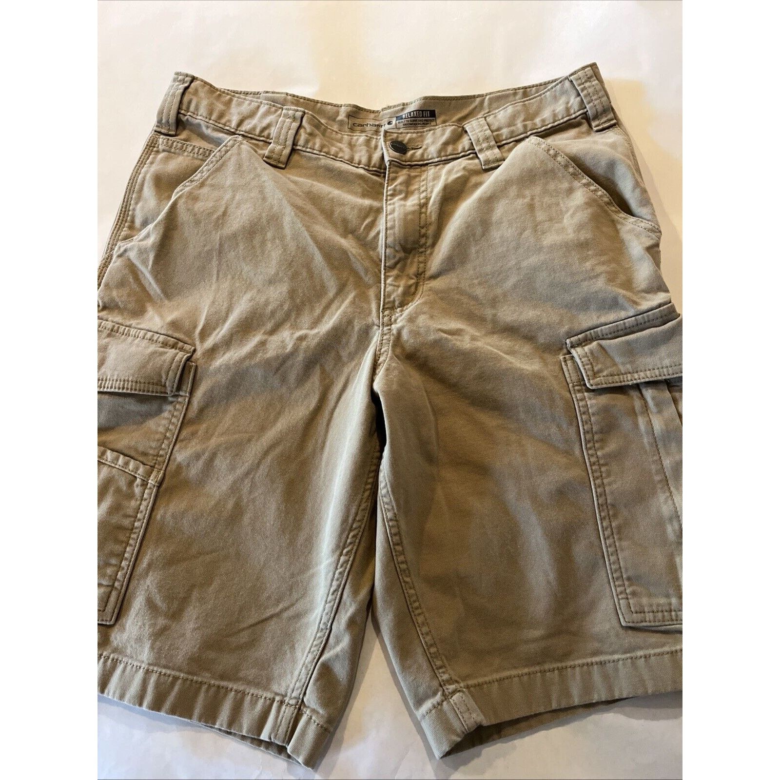 Carhartt Carhartt Canvas Cargo Shorts Men’s 33 Brown Relaxed Workwear Size US 33 - 2 Thumbnail