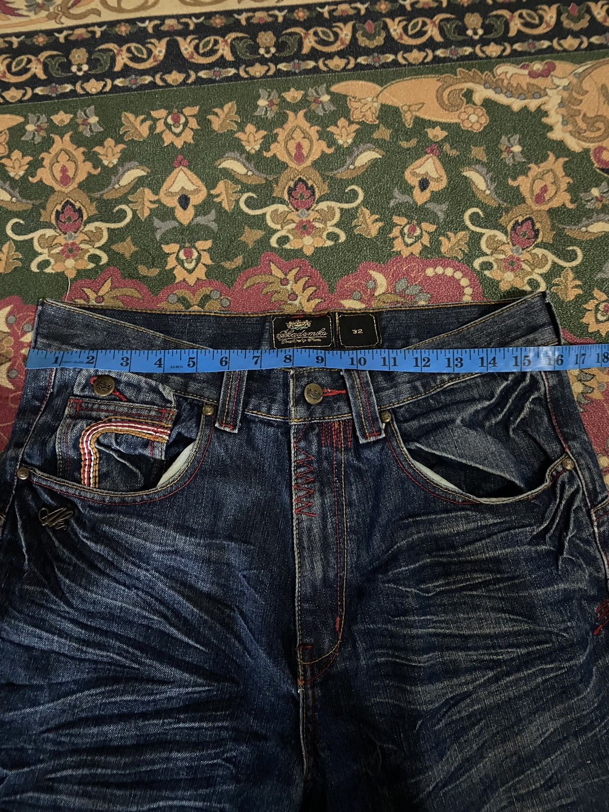 Akademiks Vintage Akademics ‘AKDMKS’ Distressed Jeans Size 32 Size US 32 / EU 48 - 15 Thumbnail