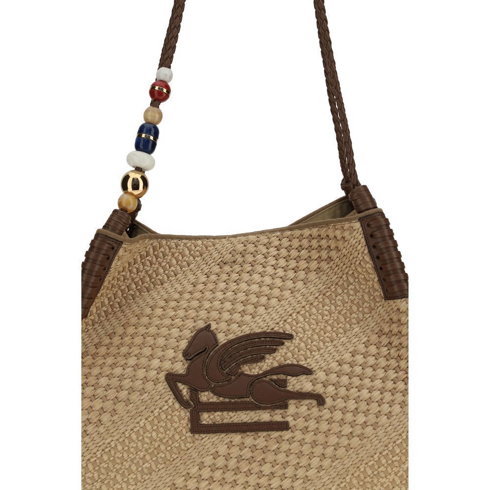 Etro Etro Beige Raffia Shoulder Bag Size ONE SIZE - 4 Thumbnail