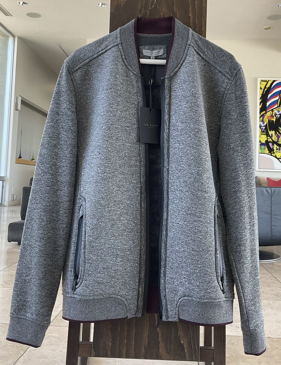 Ted Baker Ted Baker London Mens Full Zip Through Baseball Neck Jacket Size US M / EU 48-50 / 2 - 2 Thumbnail
