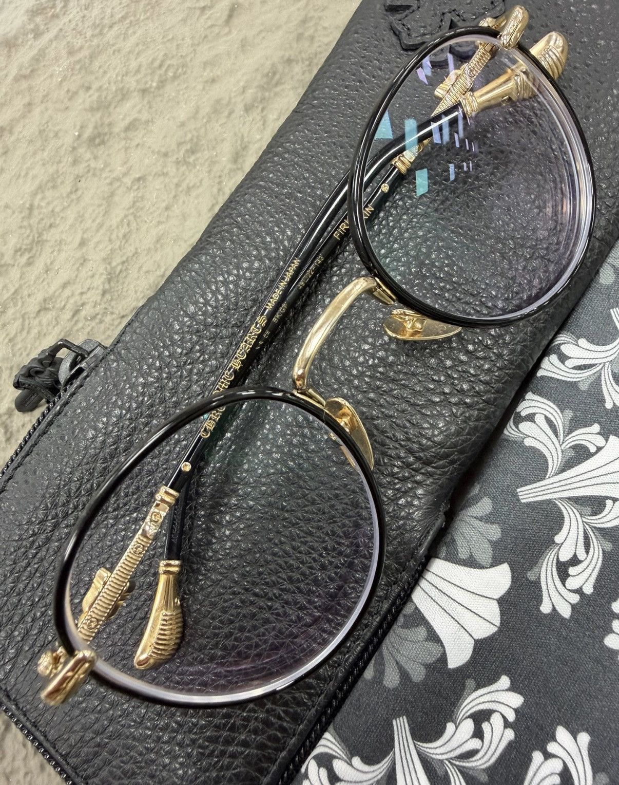 Chrome Hearts Chrome Hearts 22K Gold Sword Full Frame Glasses Size ONE SIZE - 4 Thumbnail
