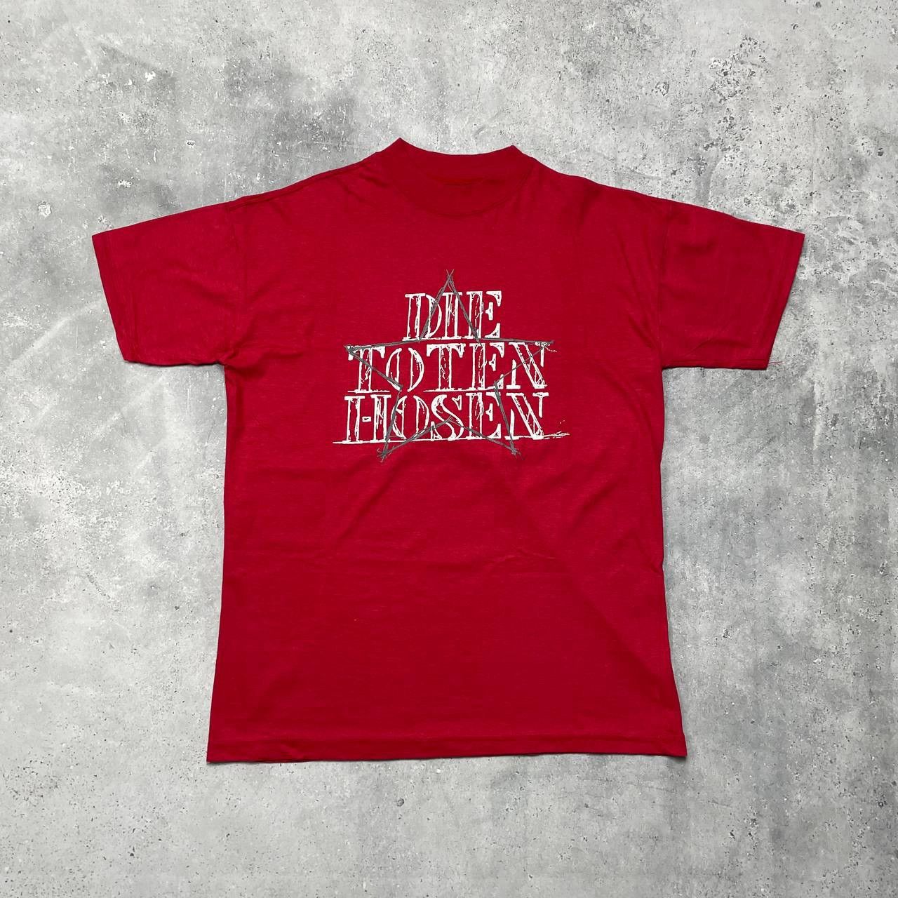 Band Tees × Vintage Vintage 90s Die Toten Hosen Spell Out Logo T Shirt Red Size US L / EU 52-54 / 3 - 1 Thumbnail