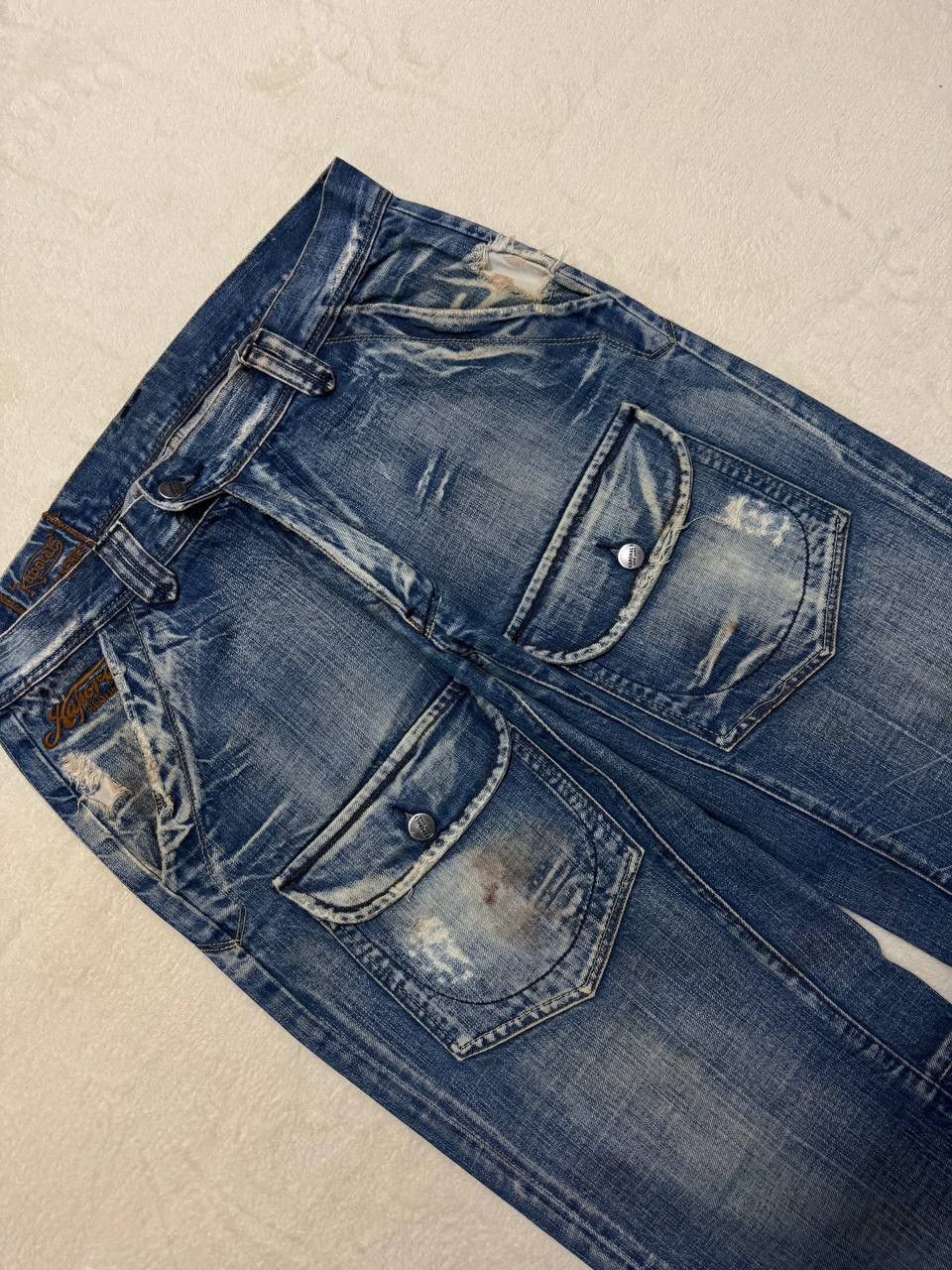 Hysteric Glamour BAGGY 90s Kapotal Japan Sick Bushpants Mudwash Distressed Size US 33 - 6 Thumbnail