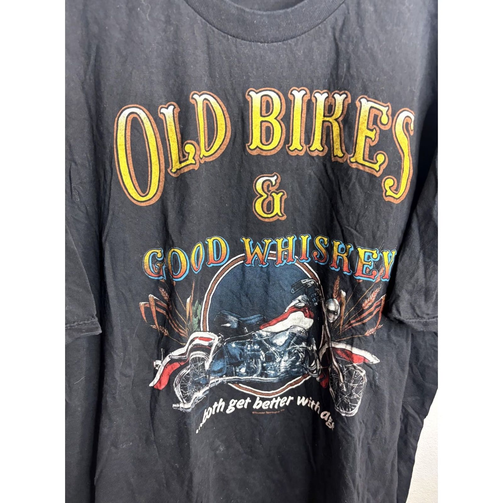 Both Mens Black 2XL Old Bikes & Good Whiskey Shirt Biker Motorcycle Size US XXL / EU 58 / 5 - 2 Thumbnail