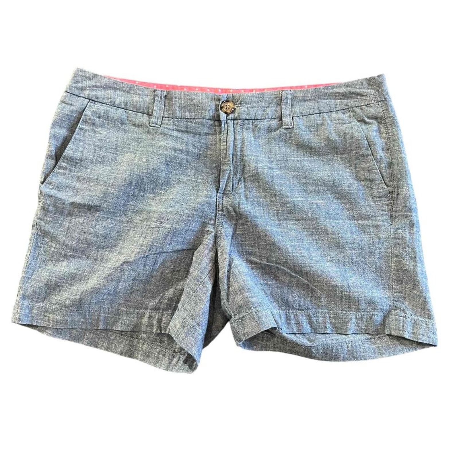 Merona Merona Chino Shorts Womens Size 8 Blue Chambray Mid Rise Size 30" / US 8 / IT 44 - 2 Thumbnail