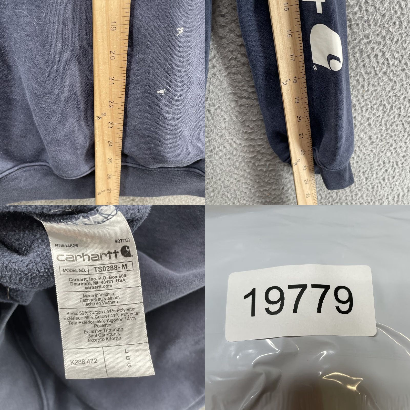 Carhartt Carhartt Hoodie Men's Large Loose Outdoor Workwear Y2K Streetwear Skate Utility Shirt Size US L / EU 52-54 / 3 - 8 Thumbnail