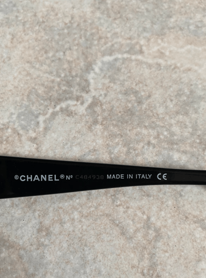Chanel CHANEL SUNGLASSES 5009 LOGO Black Wrap Metal Vintage Iconic Size ONE SIZE - 4 Thumbnail