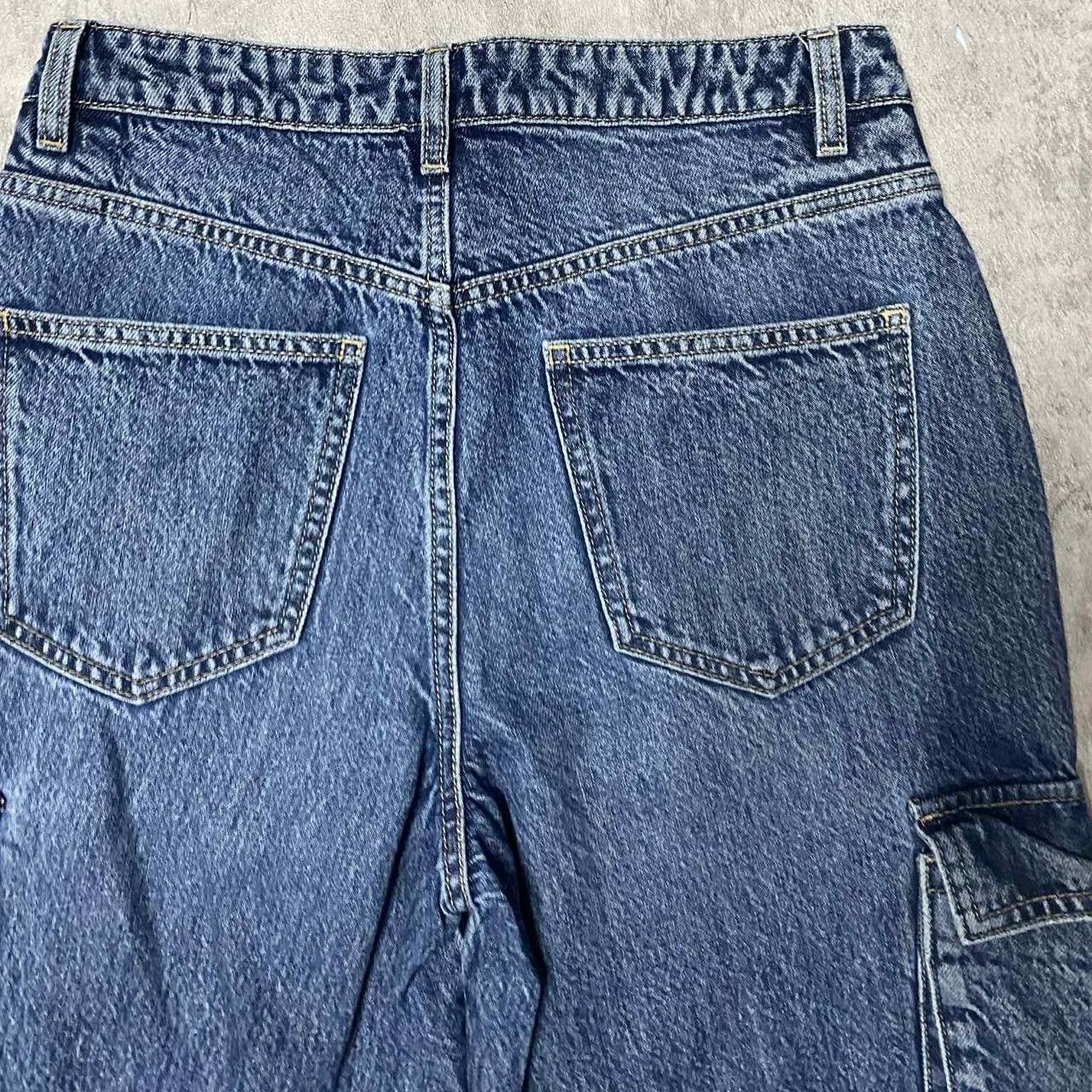Other Baggy blue cargo jeans with adjustable waist strap Size 30" / US 8 / IT 44 - 2 Thumbnail