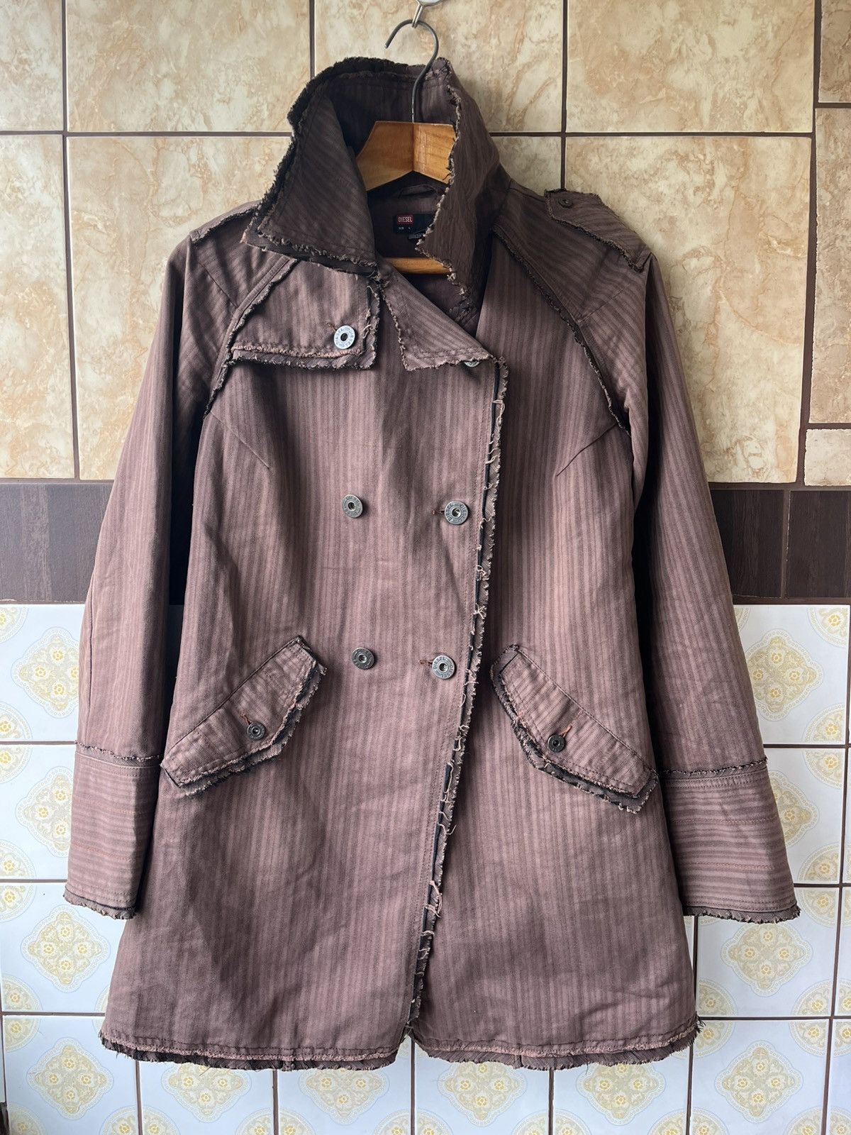 Diesel Diesel y2k vintage avan garde double breasted jacket Size L / US 10 / IT 46 - 1 Thumbnail