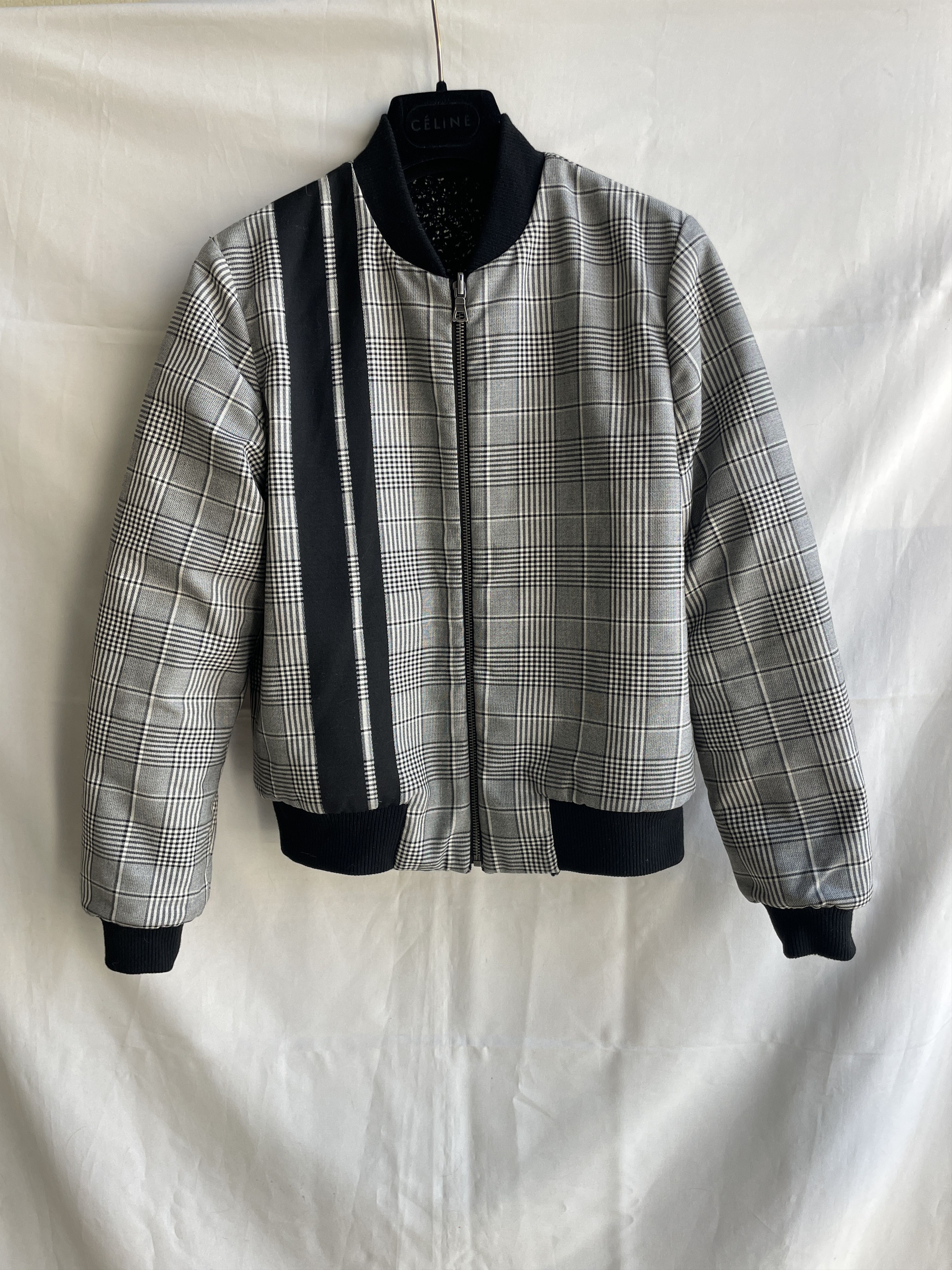 Alice + Olivia Alice + Olivia Lonnie Reversible Boucle Plaid Bomber Jacket Size M / US 6-8 / IT 42-44 - 3 Thumbnail