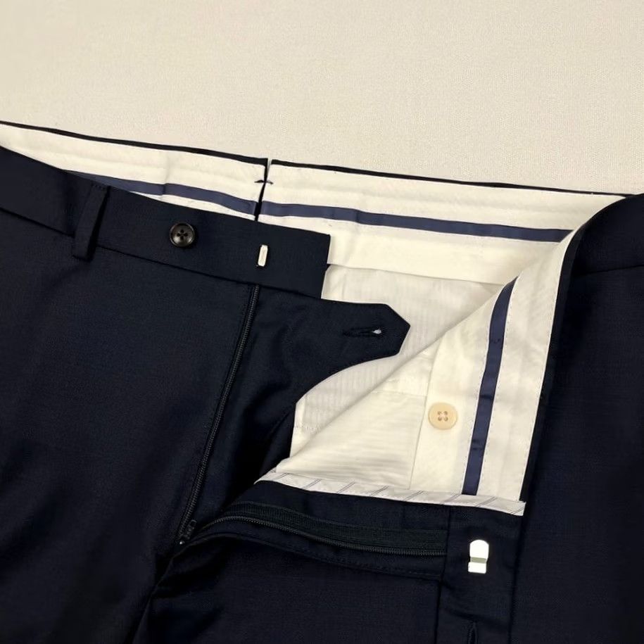 Suitsupply Suitsupply Pants Mens 38 x 29 Straight Navy Blue Wool Trousers Size 38R - 4 Thumbnail