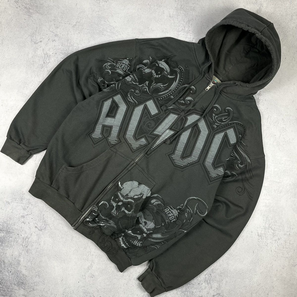Streetwear × Vintage Vintage Y2K DC Zip Fur Hoodie LGB Style