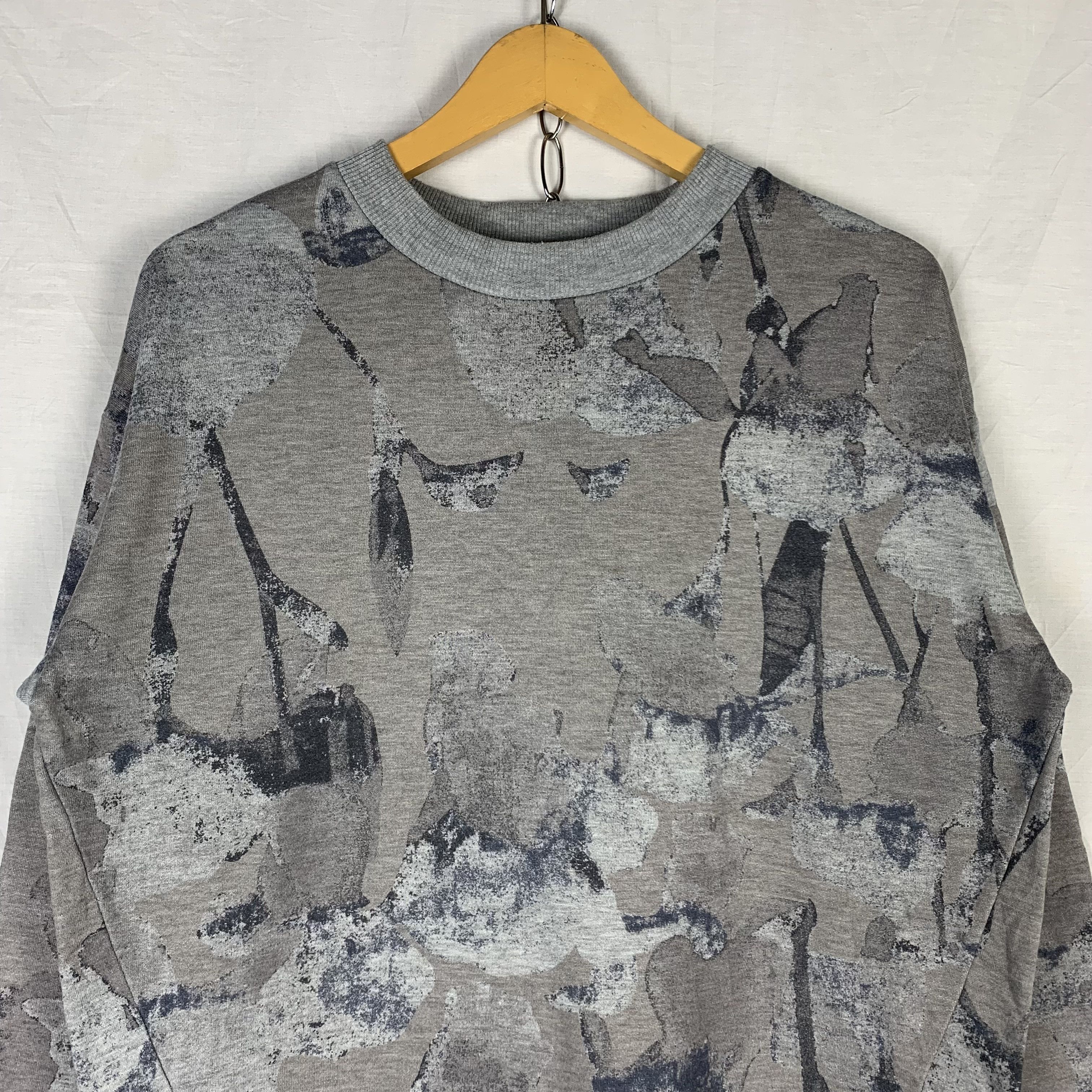 Japanese Brand KBF Abstract Art Pattern Over Print Sweatshirt Crewneck Size US M / EU 48-50 / 2 - 2 Thumbnail