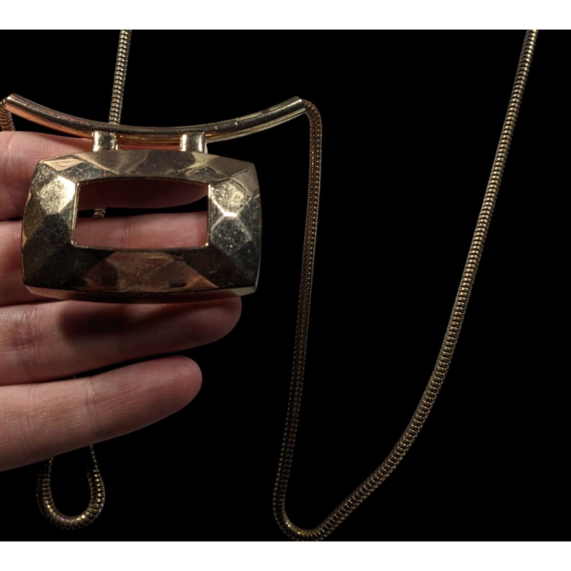 Avenue Avenue Geometric Gold Tone Pendant Statement Necklace Size ONE SIZE - 5 Thumbnail